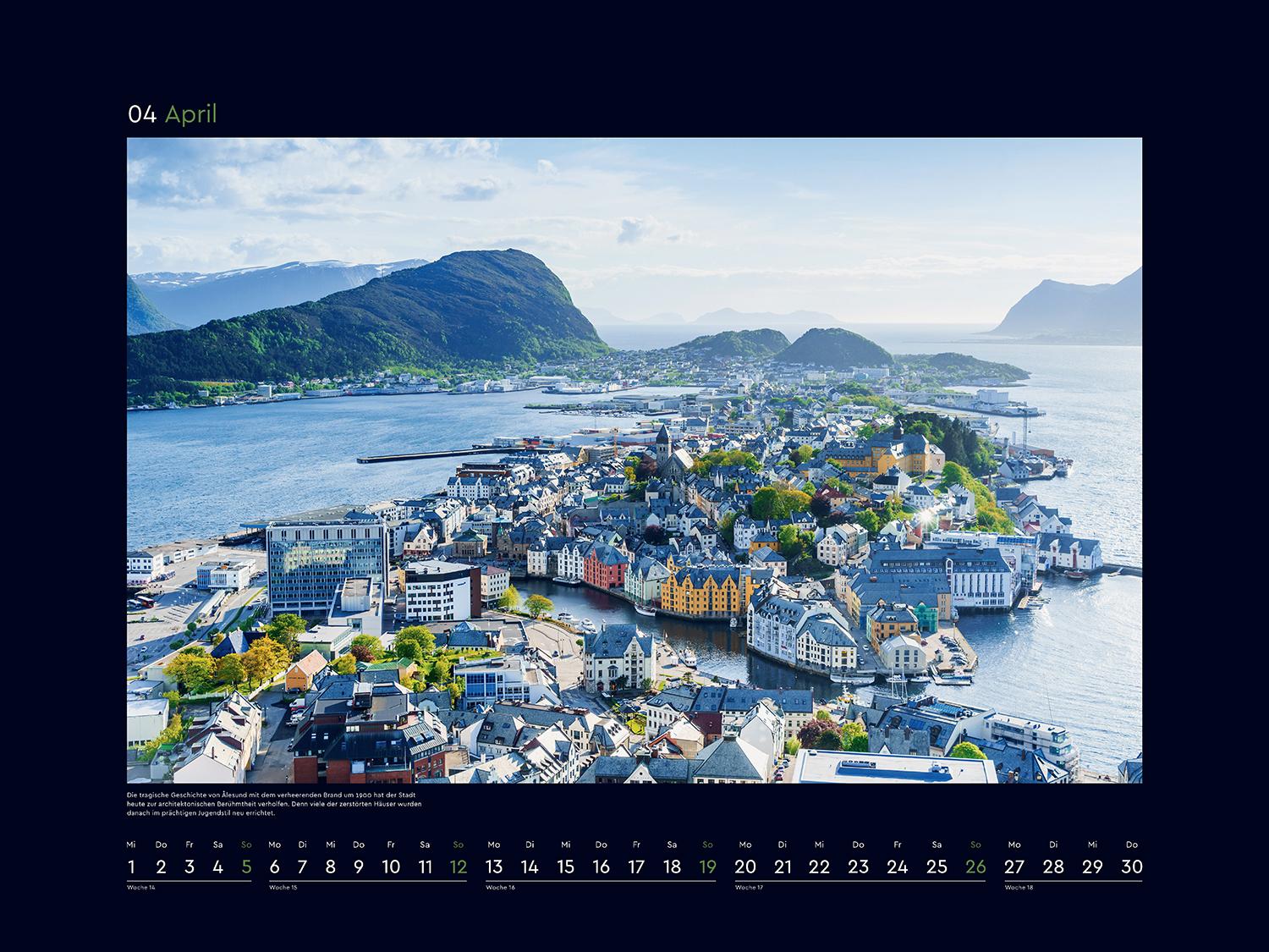 Beispielinhalt (Bild) Hurtigruten - KUNTH Wandkalender 2026