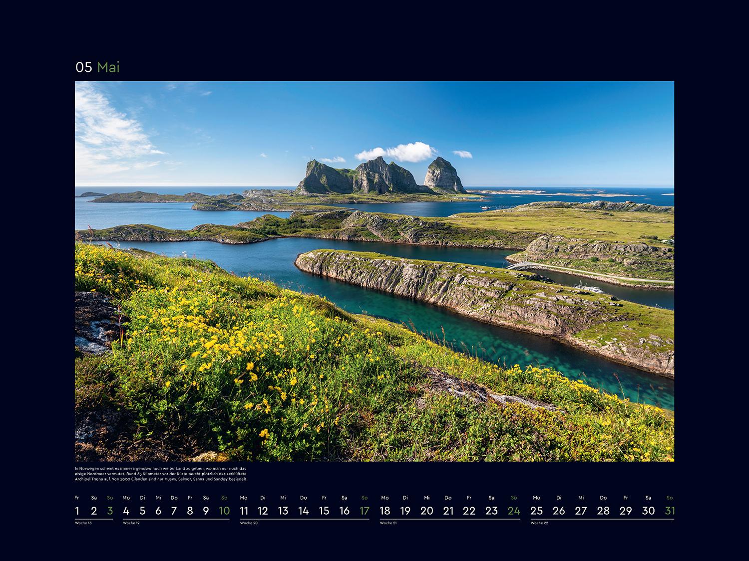 Beispielinhalt (Bild) Hurtigruten - KUNTH Wandkalender 2026