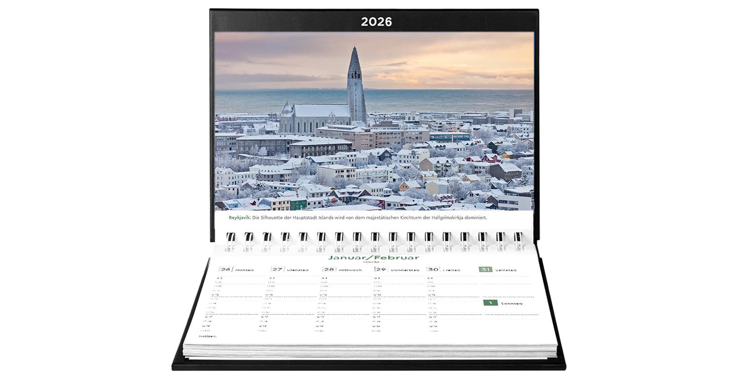 Beispielinhalt (Bild) Island - KUNTH Tischkalender 2026