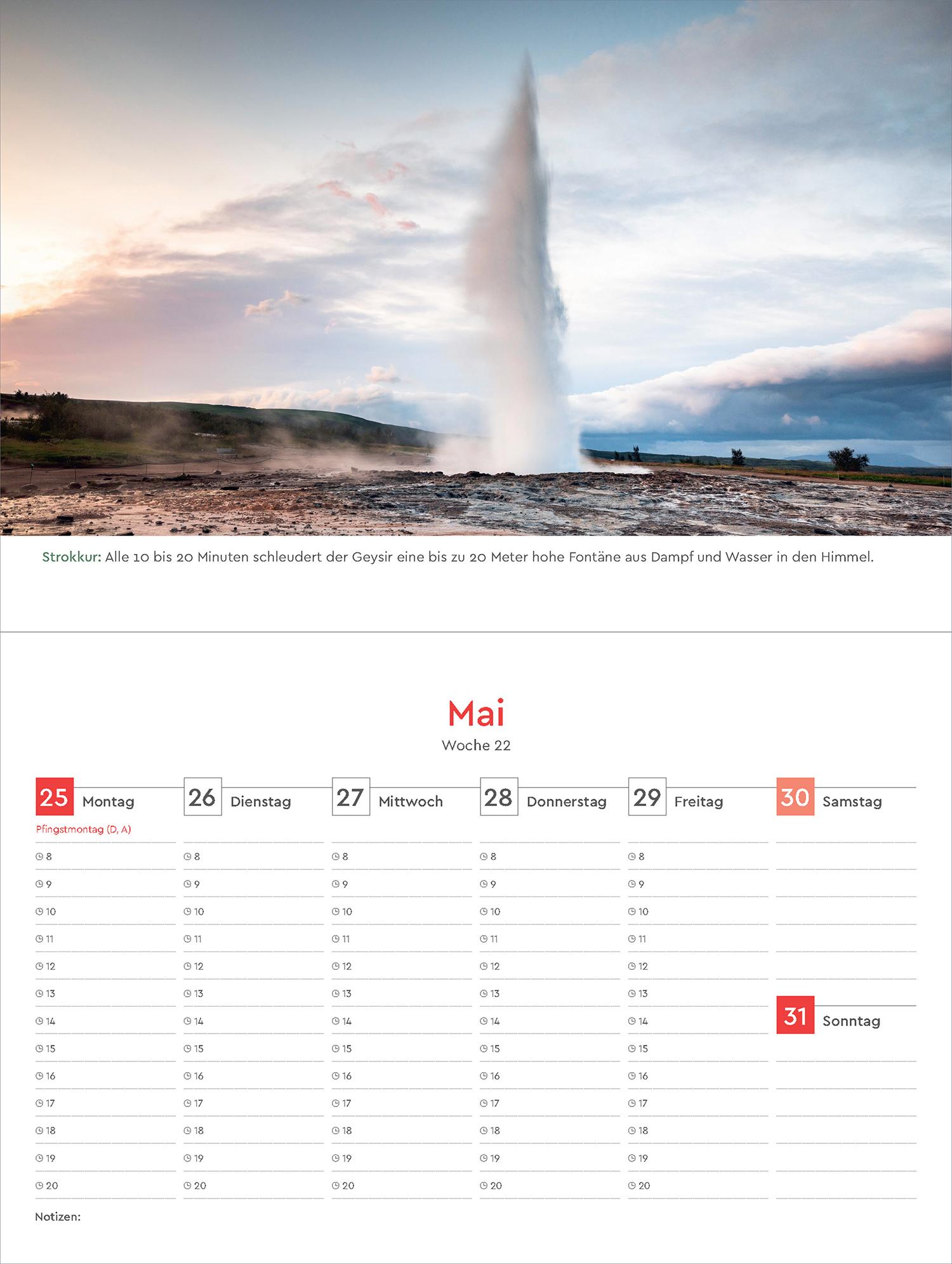 Beispielinhalt (Bild) Island - KUNTH Tischkalender 2026