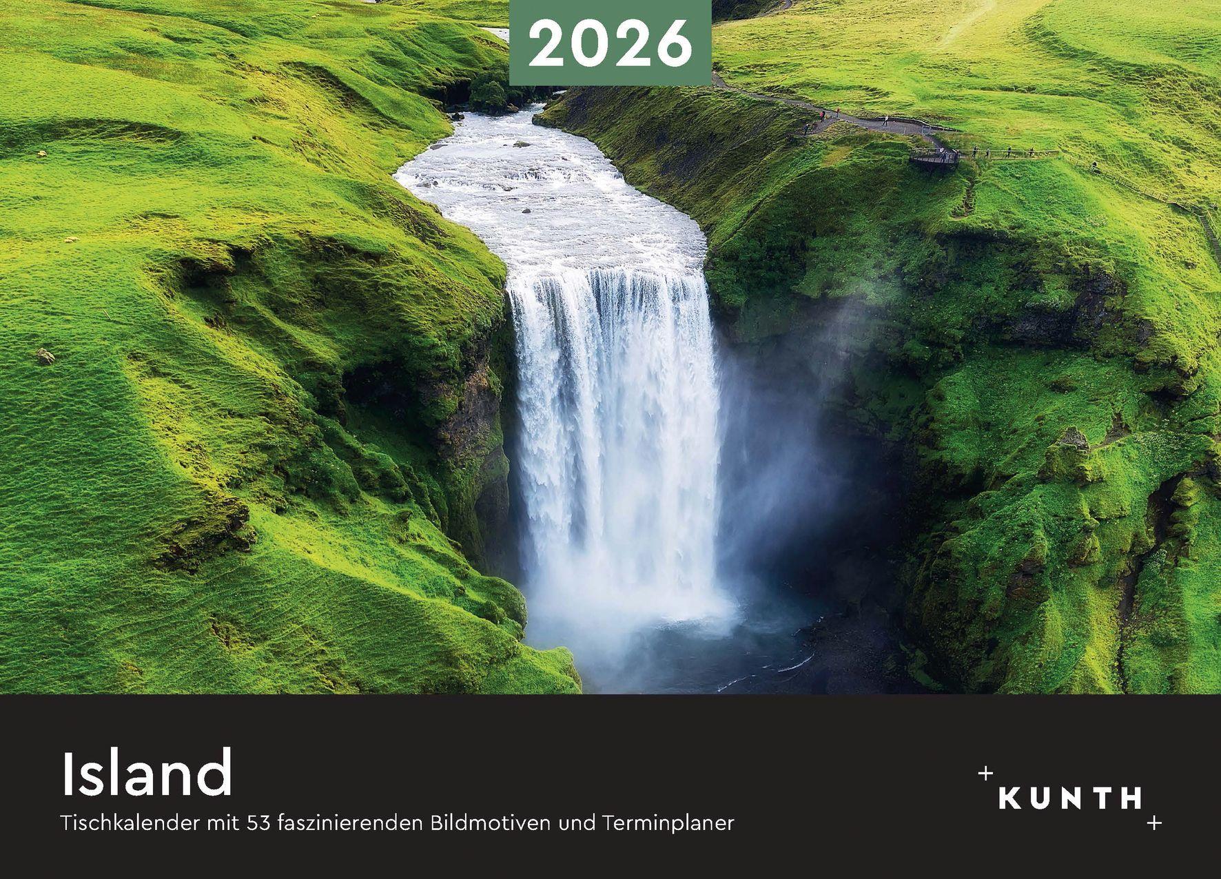 Vorderes Coverbild Island - KUNTH Tischkalender 2026