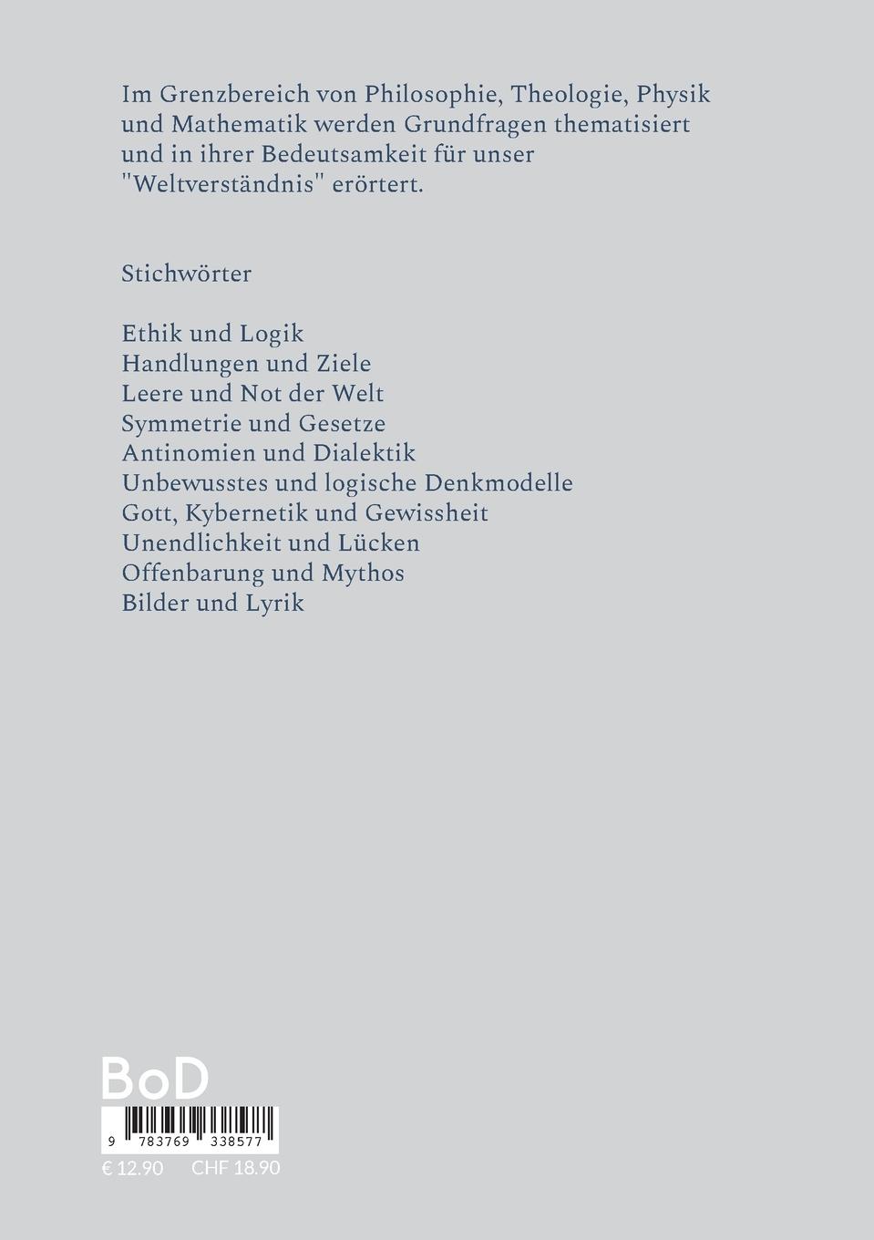 Rückseitencover Wissen, Glaube, Mathematik