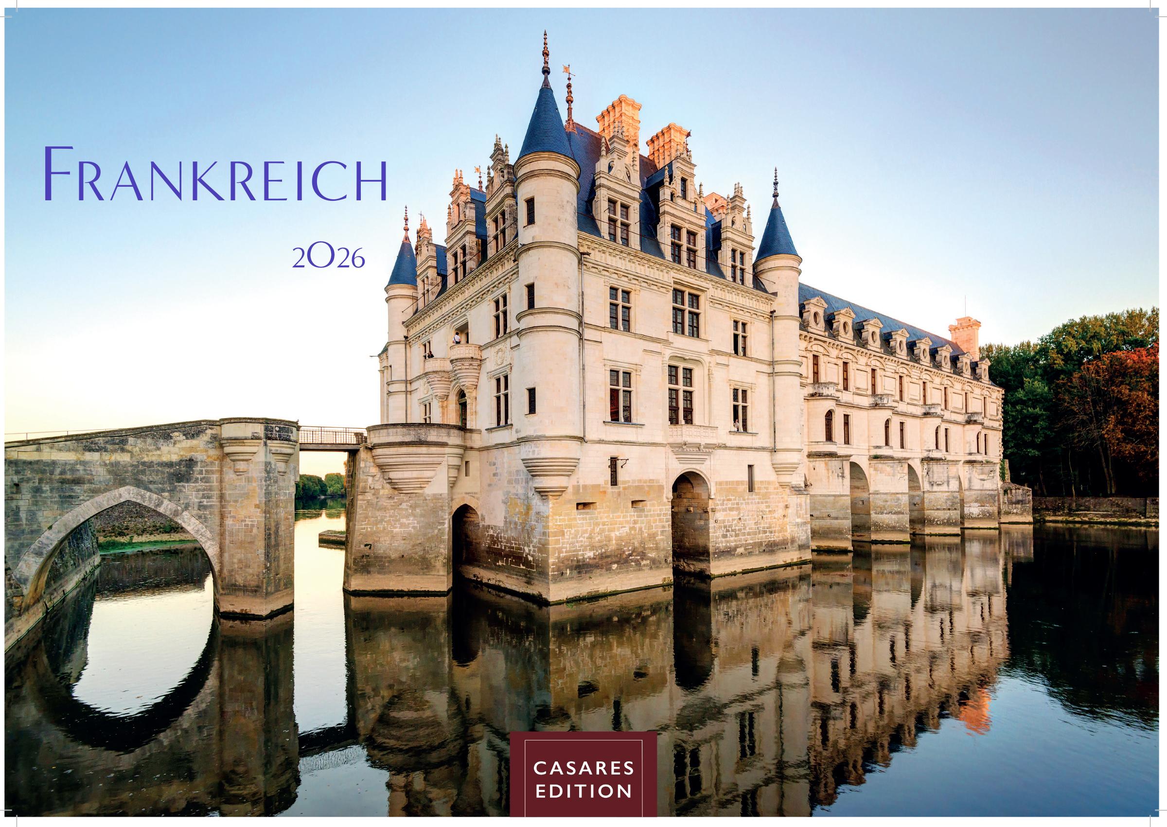 Vorderes Coverbild Frankreich Kalender 2026 - Wandkalender | Fotokalender Frankreich 24x35cm - 12 beeindruckende Highlights von der Schönheit Frankreichs