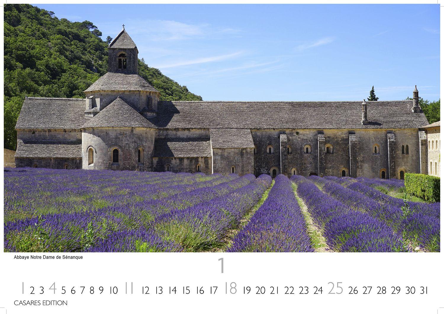 Beispielinhalt (Bild) Provence Kalender 2026 - Wandkalender | Fotokalender Frankreich 24x35cm - Atemberaubende Landschaften, Blühende Lavendelfelder & Charmante Dörfer - Perfekter . für Natur- und Reiseliebhaber