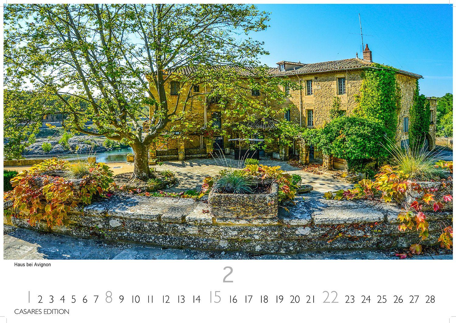 Beispielinhalt (Bild) Provence Kalender 2026 - Wandkalender | Fotokalender Frankreich 24x35cm - Atemberaubende Landschaften, Blühende Lavendelfelder & Charmante Dörfer - Perfekter . für Natur- und Reiseliebhaber