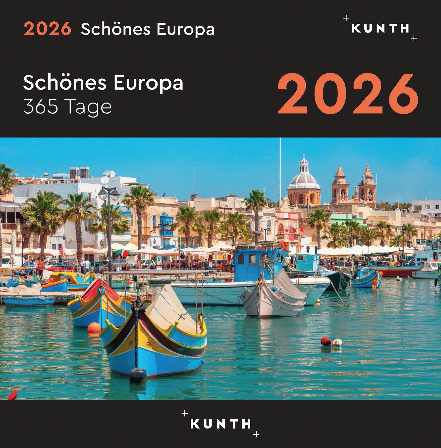 Vorderes Coverbild Schönes Europa - KUNTH 365-Tage-Abreißkalender 2026