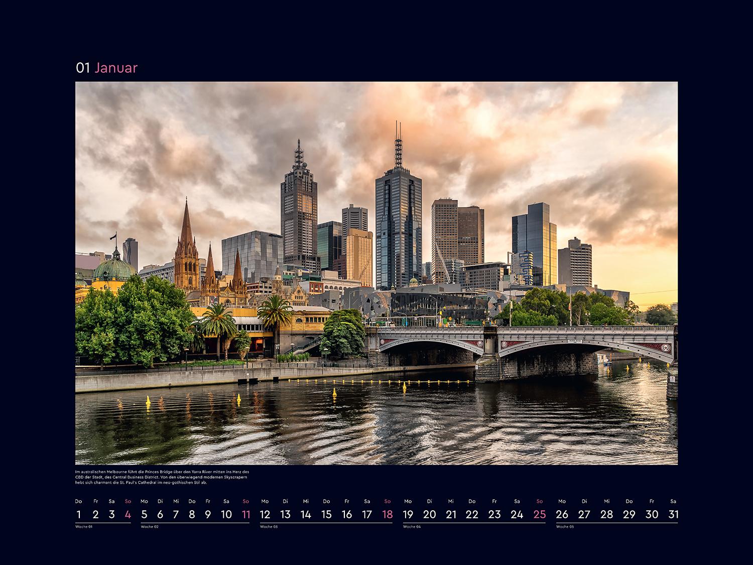 Beispielinhalt (Bild) Metropolen - KUNTH Wandkalender 2026