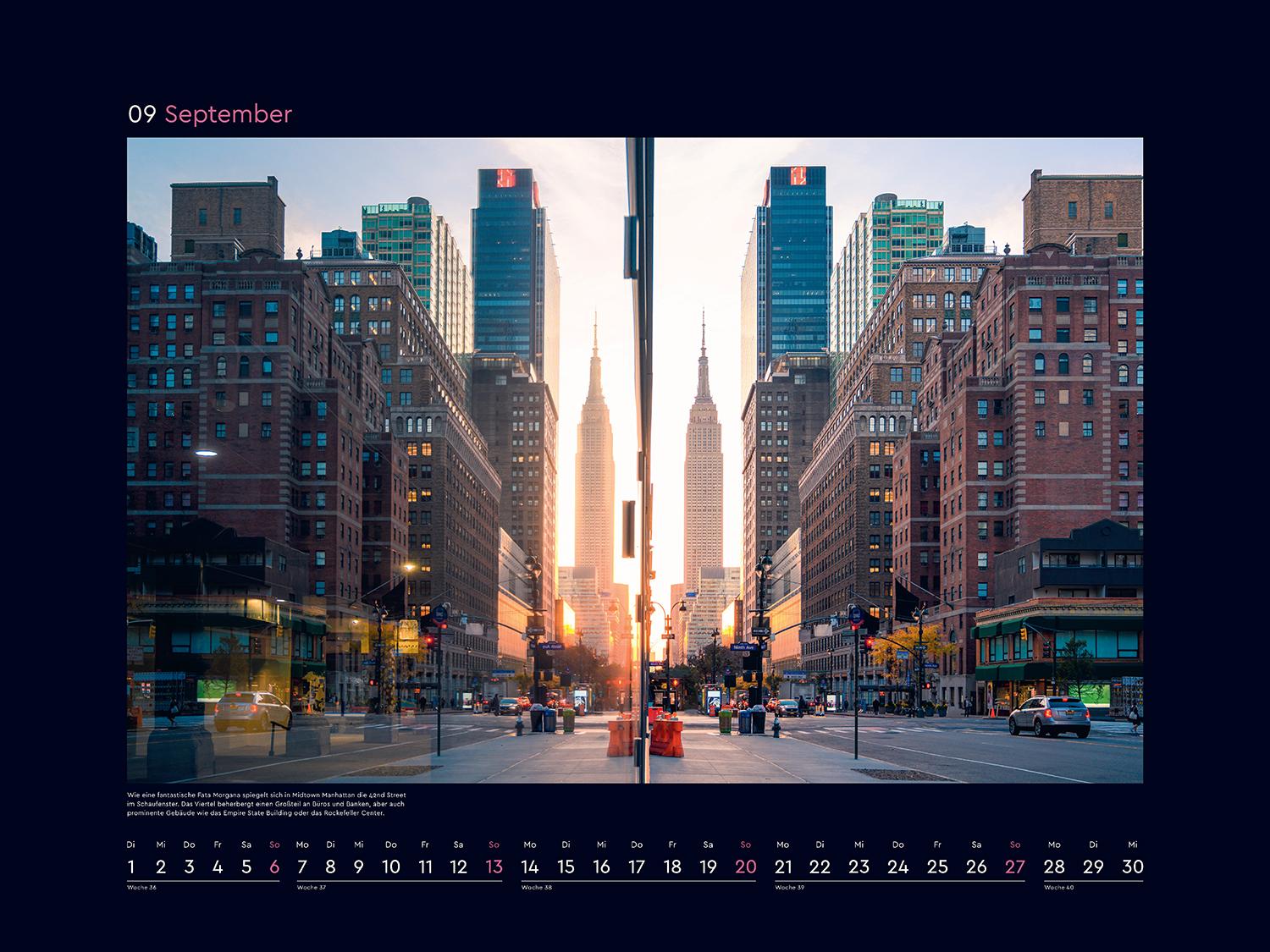 Beispielinhalt (Bild) Metropolen - KUNTH Wandkalender 2026