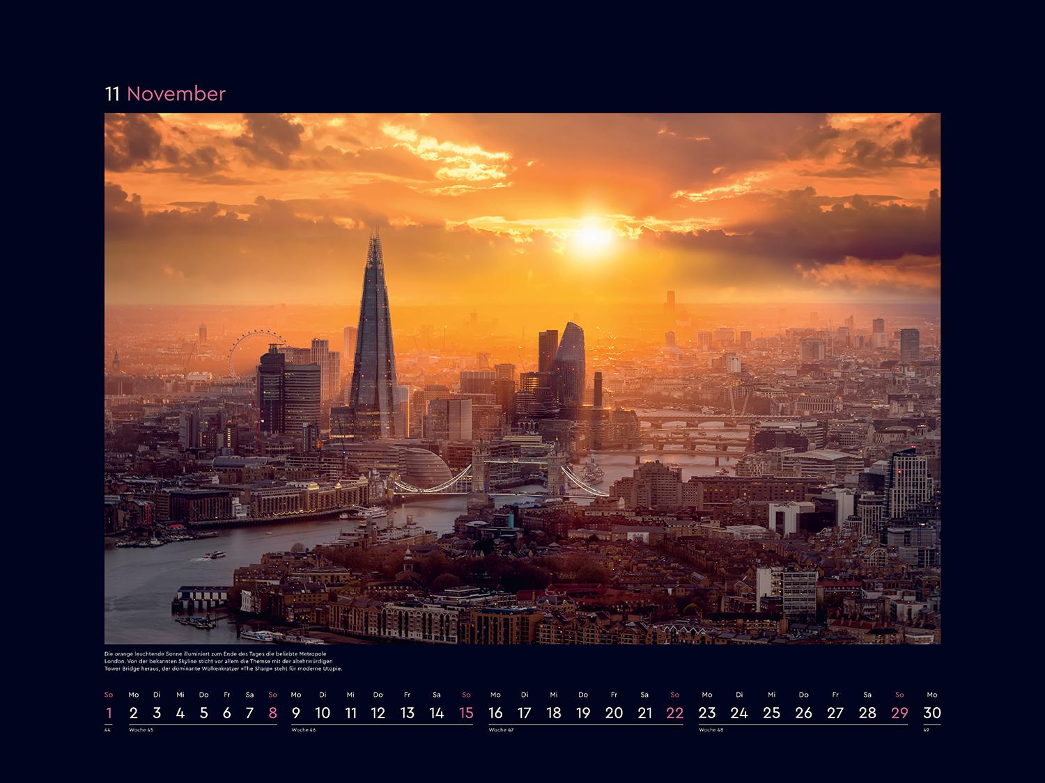 Beispielinhalt (Bild) Metropolen - KUNTH Wandkalender 2026