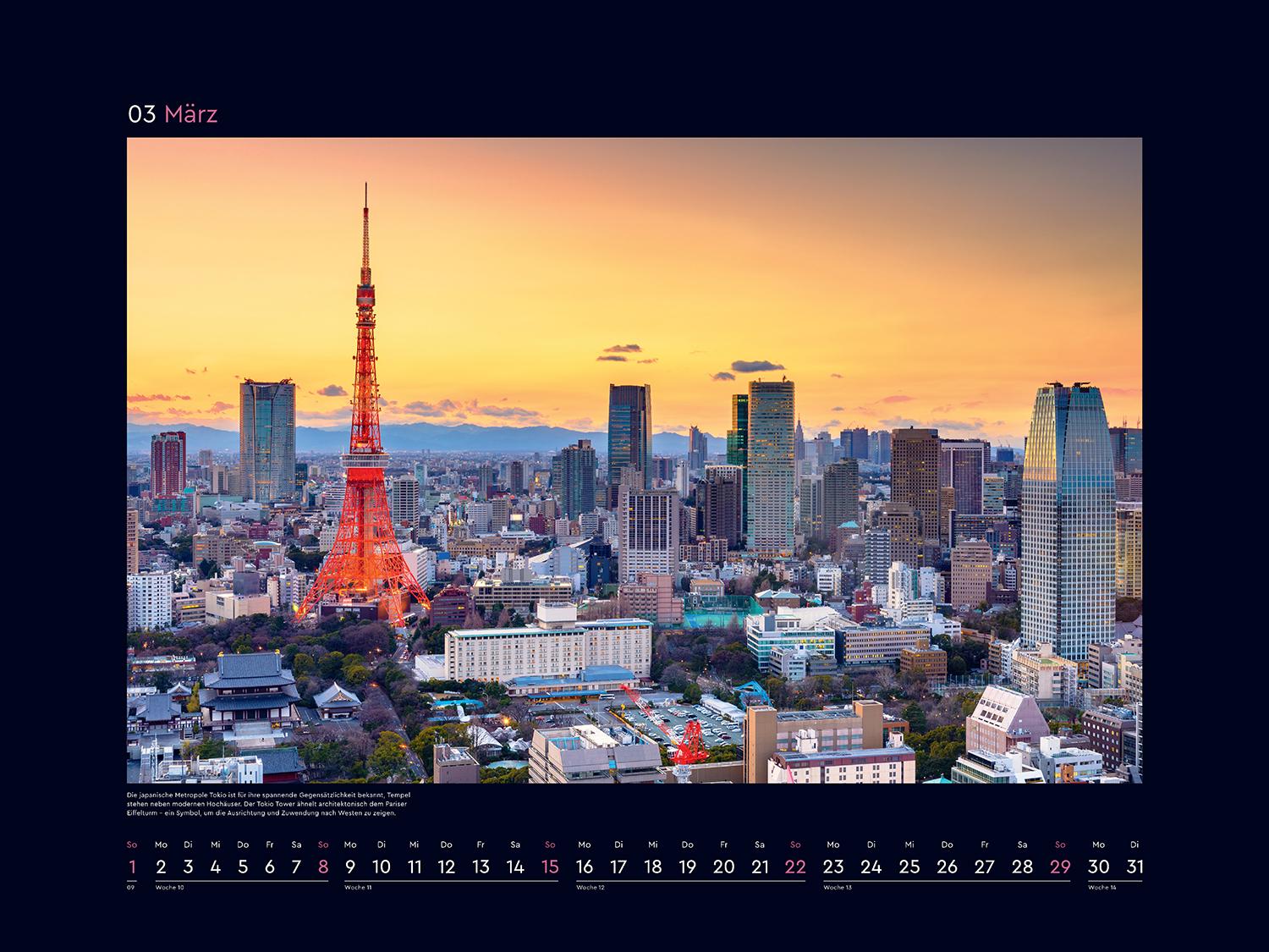 Beispielinhalt (Bild) Metropolen - KUNTH Wandkalender 2026