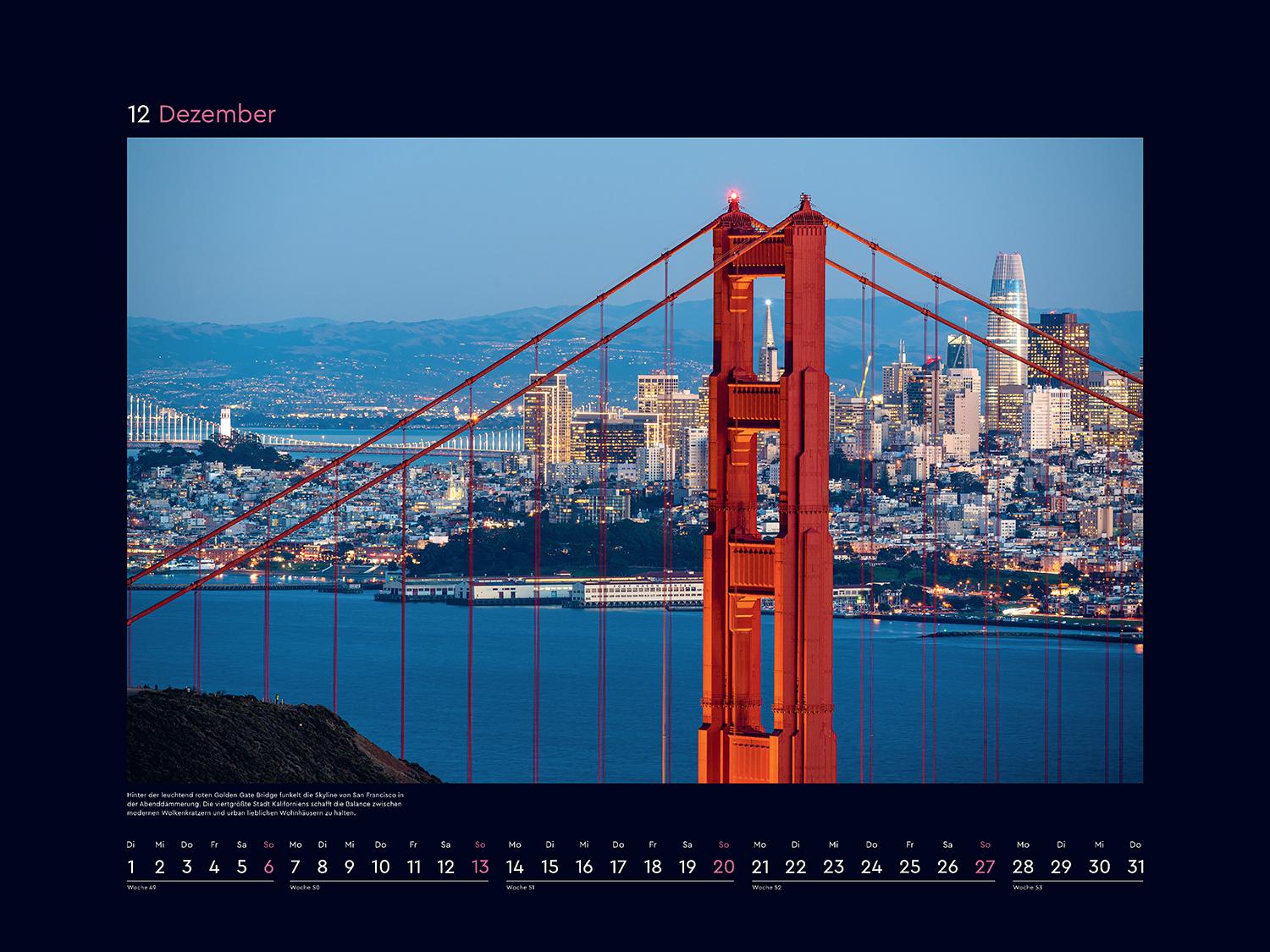 Beispielinhalt (Bild) Metropolen - KUNTH Wandkalender 2026