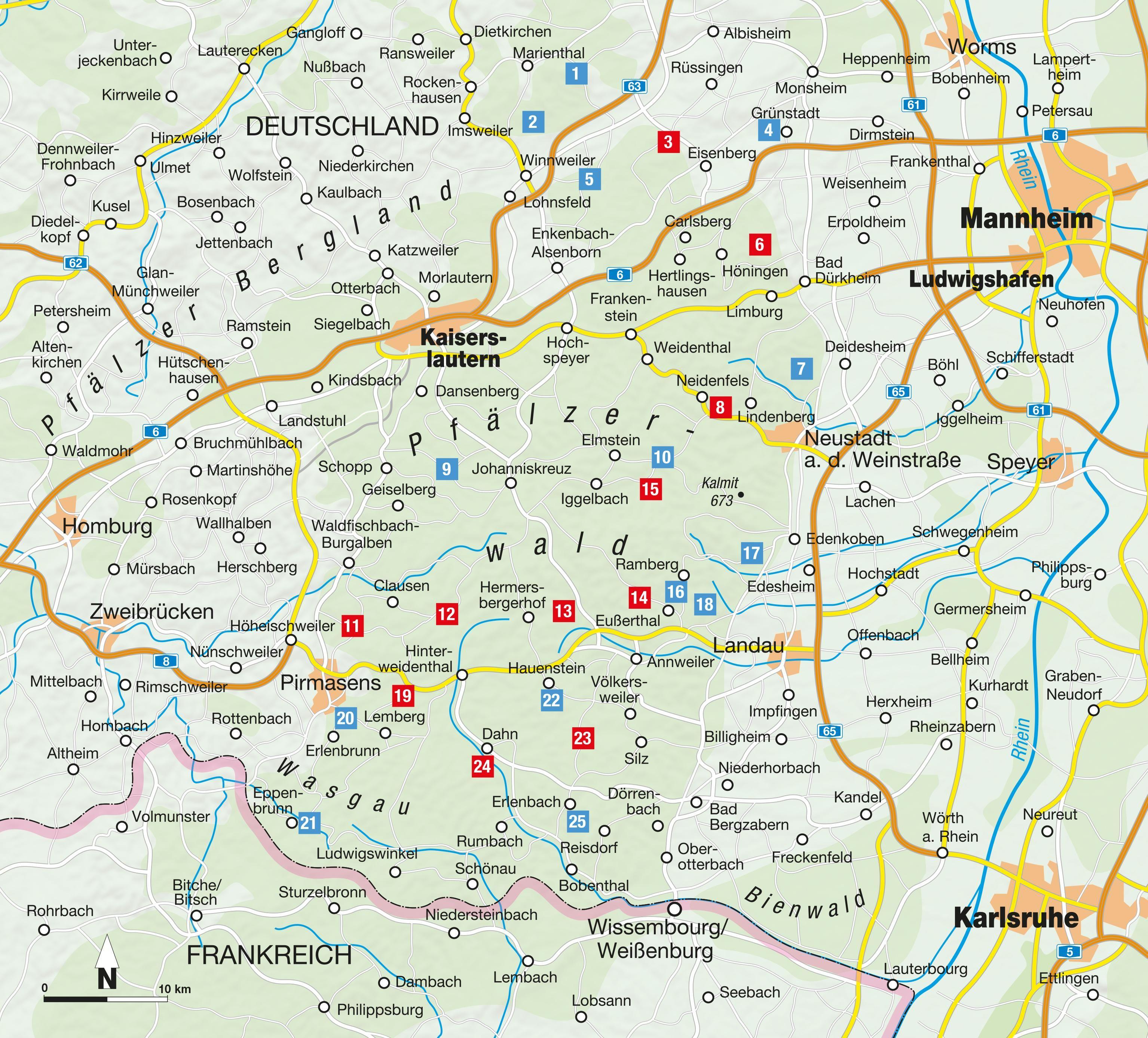 Beispielinhalt (Bild) Hütten-Geheimtipps Pfälzerwald