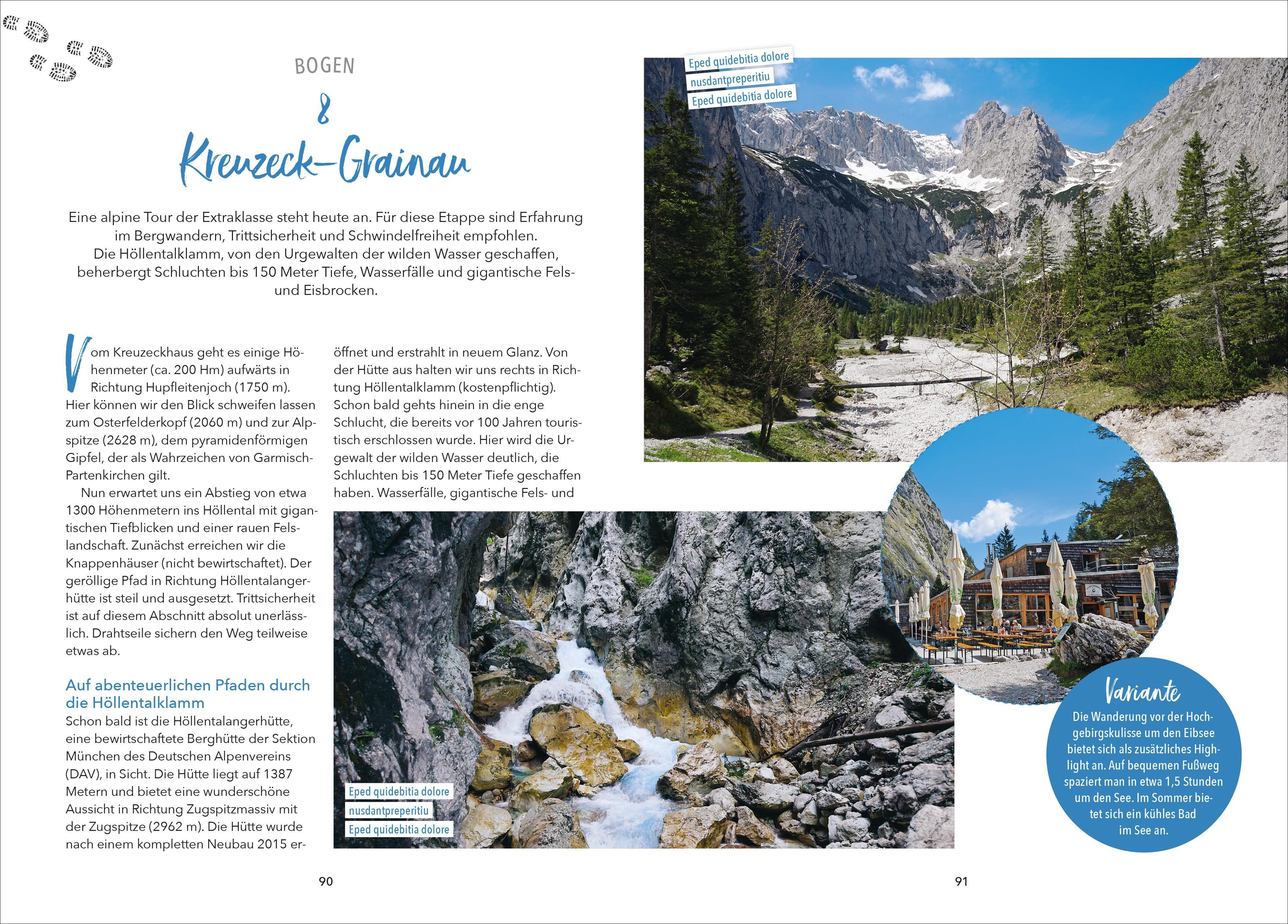 Beispielinhalt (Bild) Der Spitzenwanderweg rund um die Zugspitze