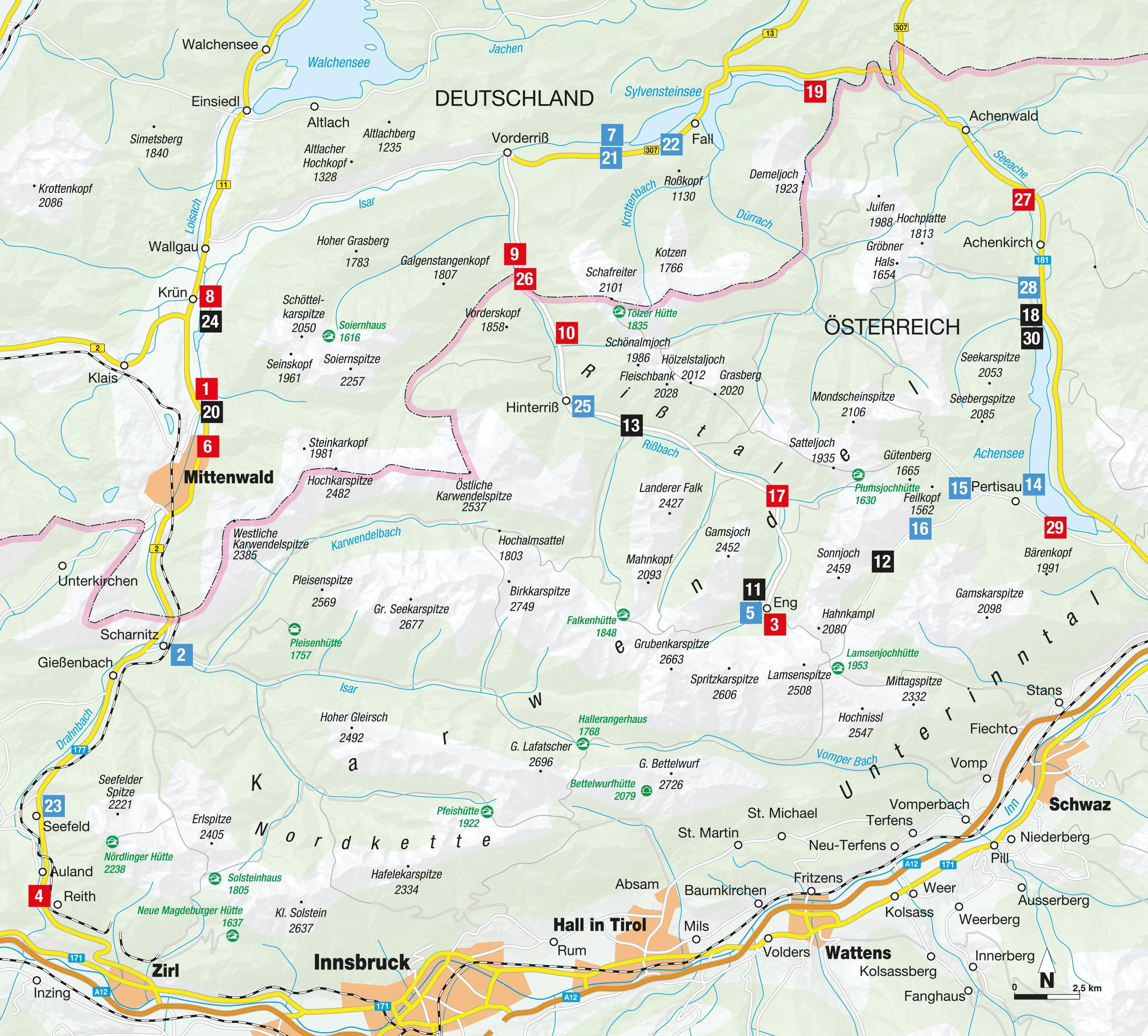 Beispielinhalt (Bild) Wanderungen für jede Jahreszeit Karwendel