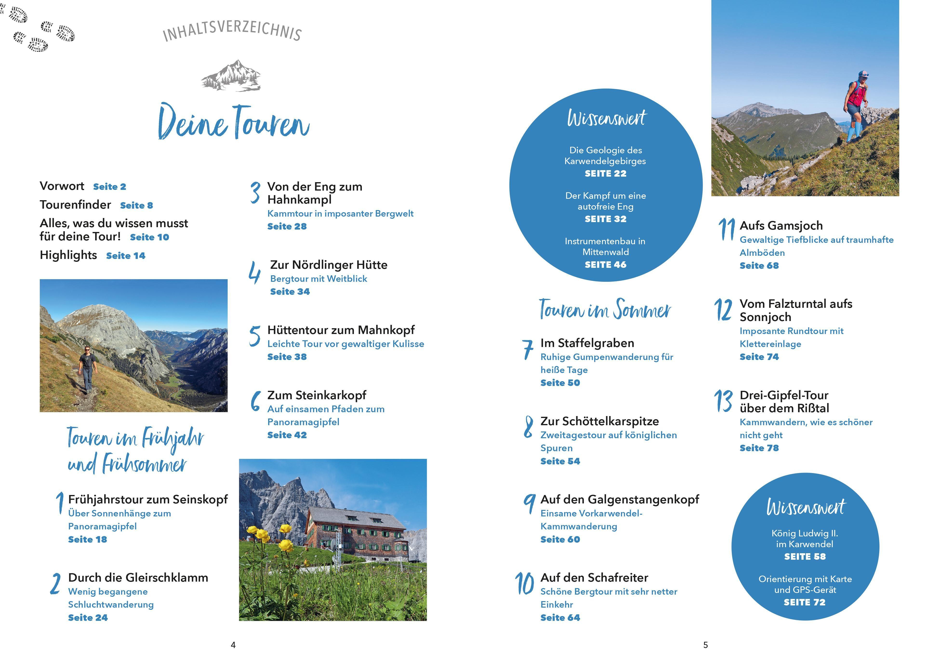 Beispielinhalt (Bild) Wanderungen für jede Jahreszeit Karwendel