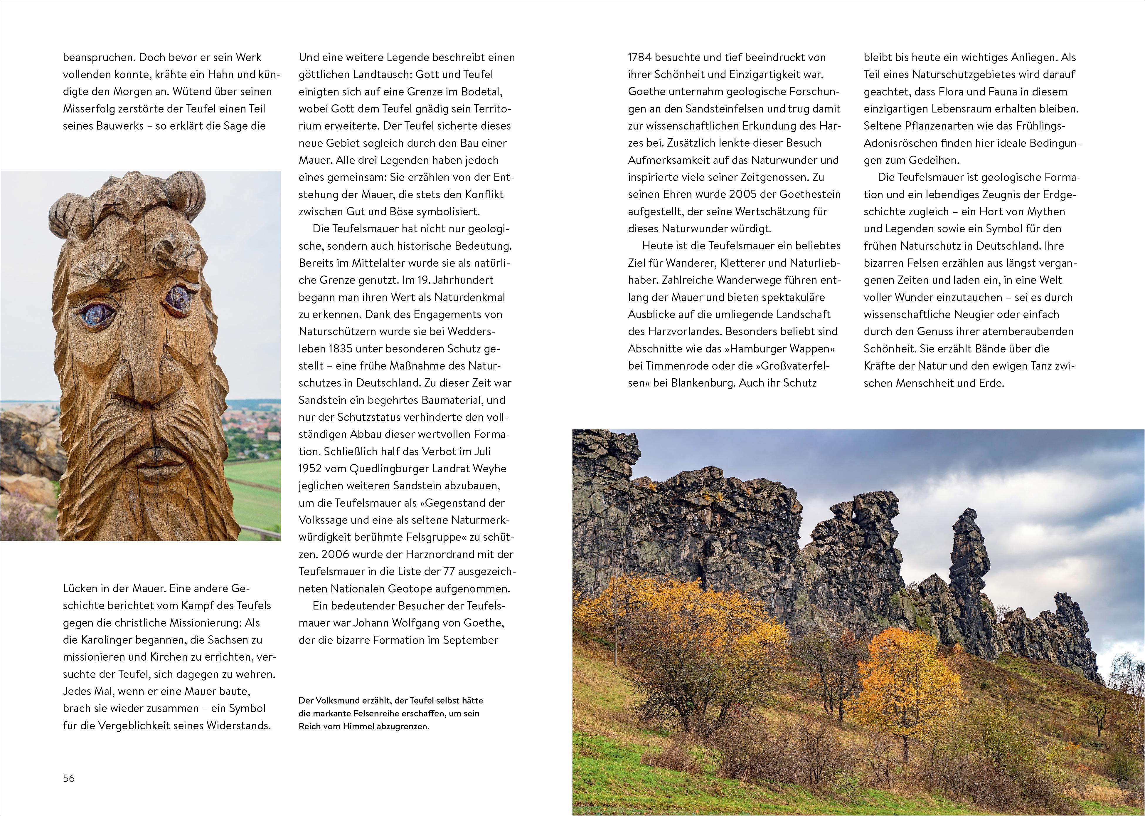 Beispielinhalt (Bild) Das Buch der kuriosen Orte im Harz