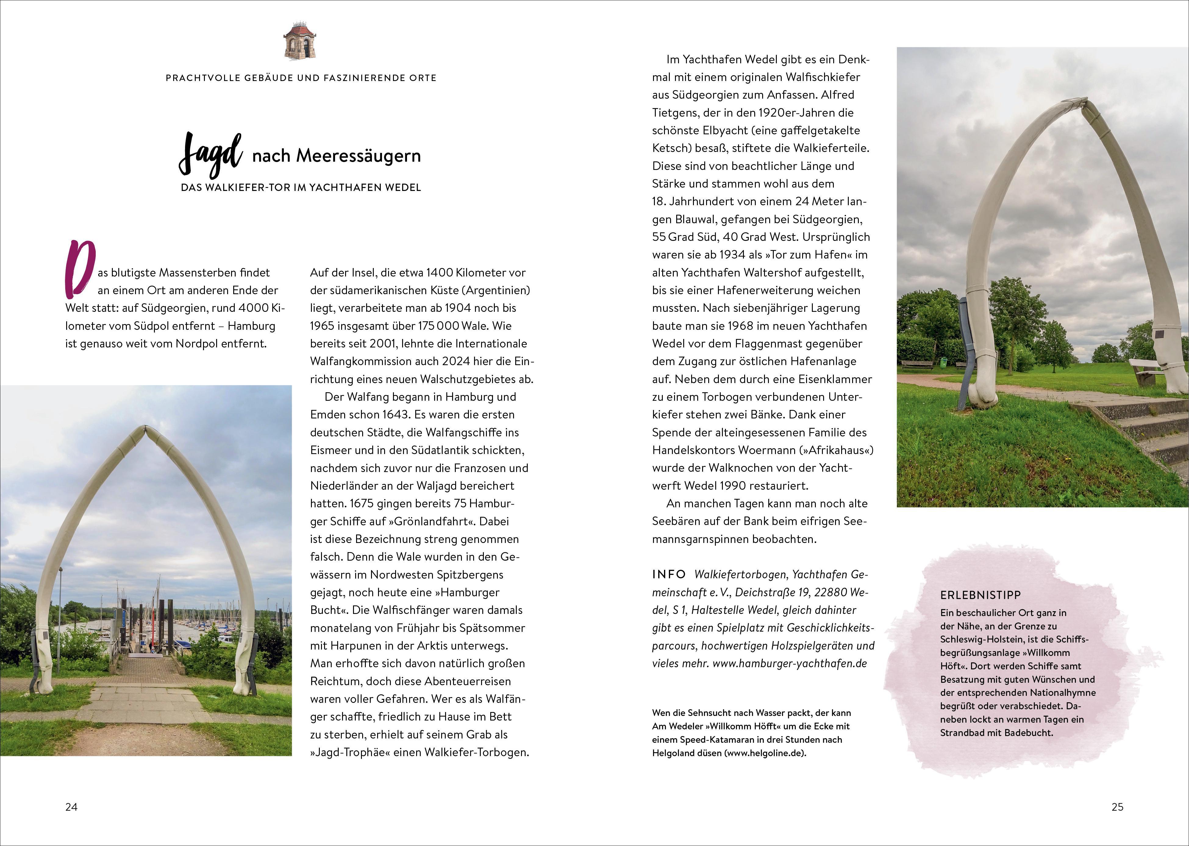 Beispielinhalt (Bild) Das Buch der kuriosen Orte in Hamburg