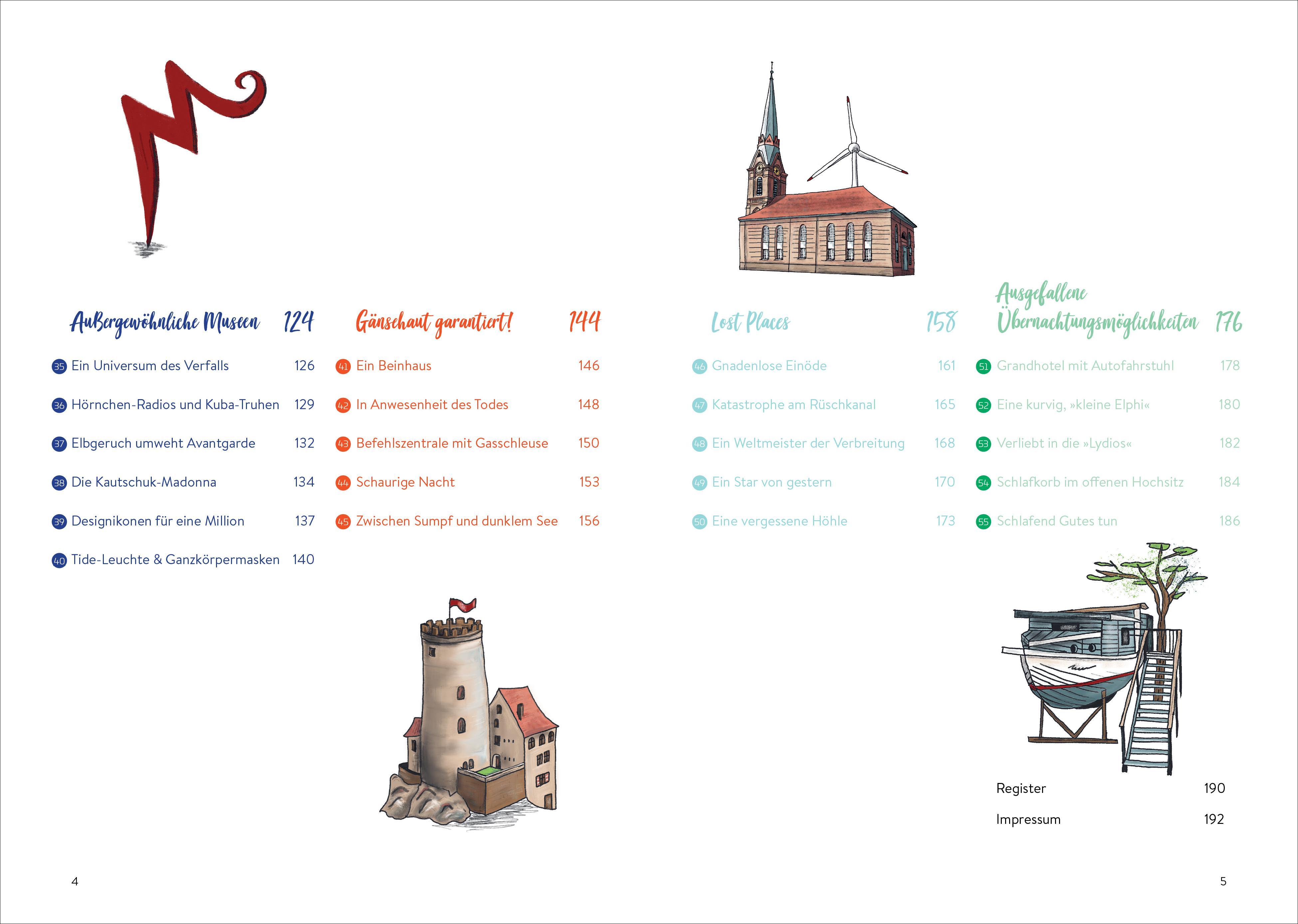 Beispielinhalt (Bild) Das Buch der kuriosen Orte in Hamburg