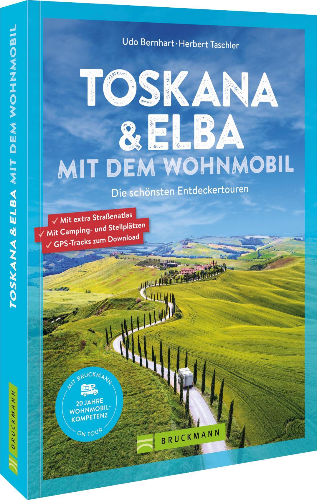 Vorderes Coverbild Toskana & Elba mit dem Wohnmobil