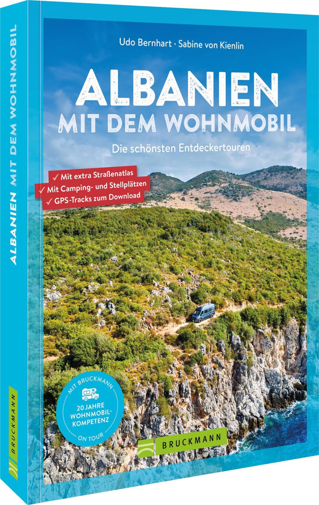 Vorderes Coverbild Albanien mit dem Wohnmobil