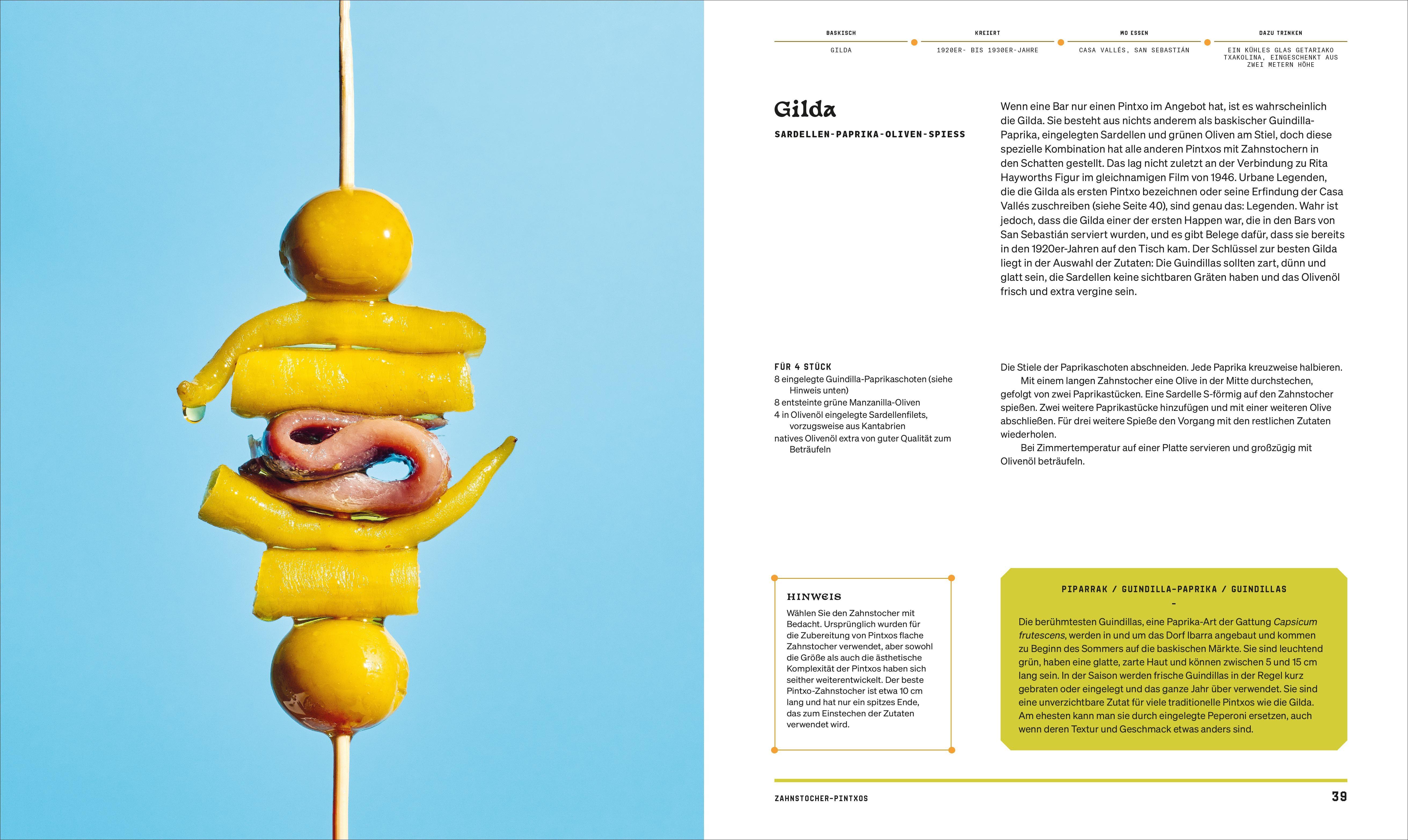 Beispielinhalt (Bild) Das Buch der Pintxos