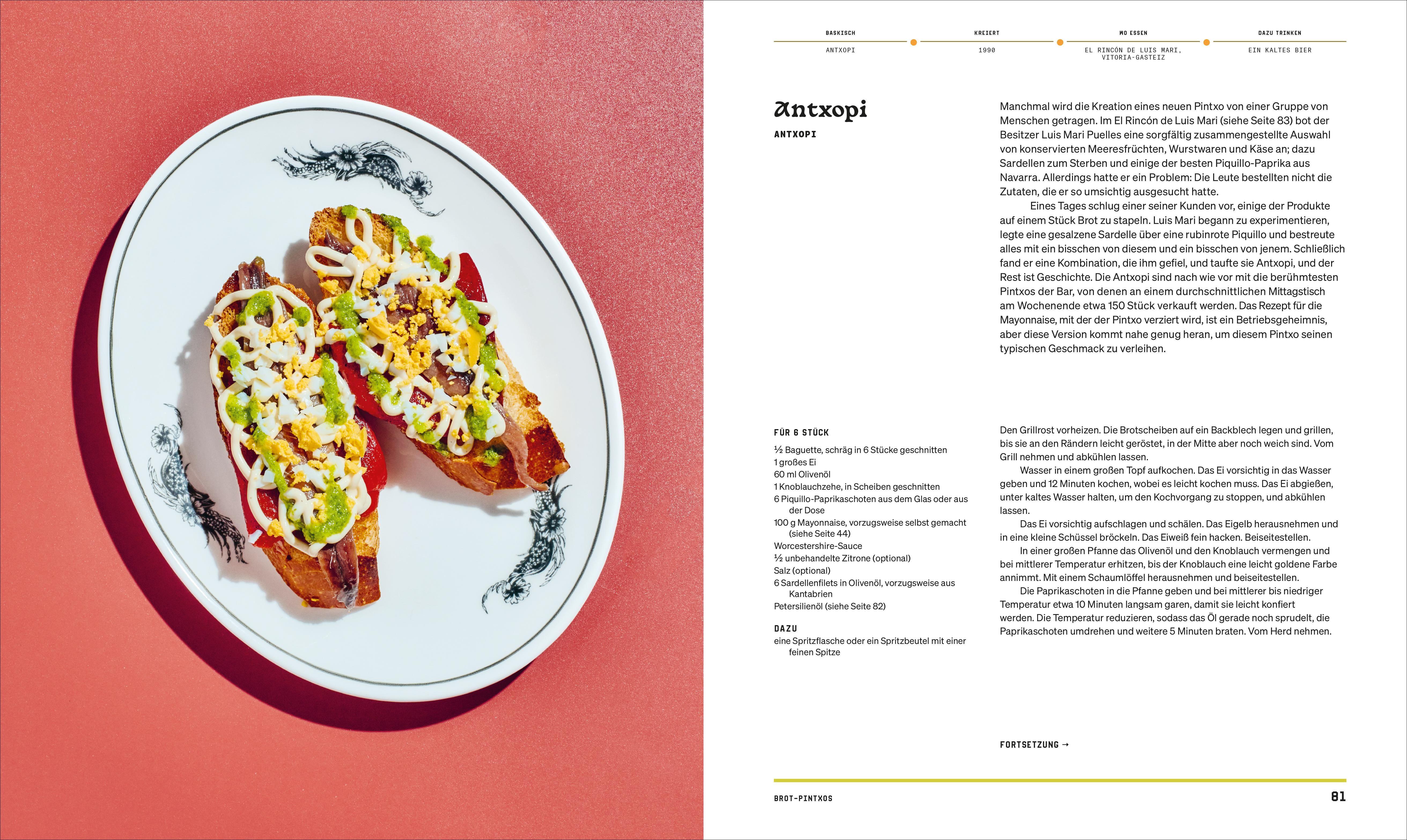 Beispielinhalt (Bild) Das Buch der Pintxos