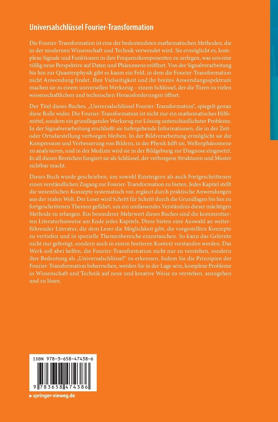 Rückseitencover Universalschlüssel Fourier-Transformation