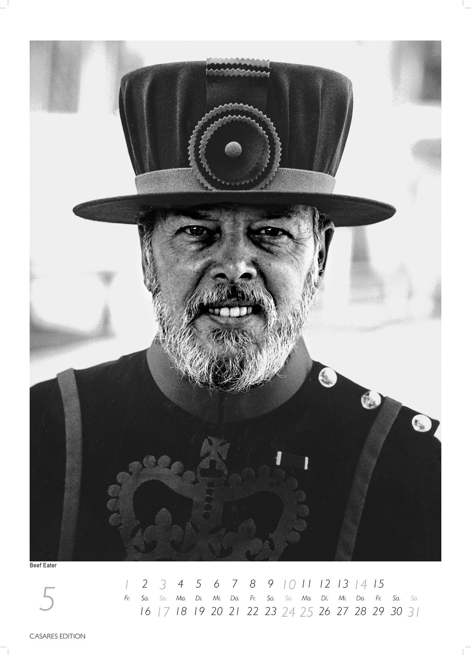 Beispielinhalt (Bild) London schwarz-weiss Kalender 2026 - Wandkalender | Fotokalender England 59x42cm Grosses Format - Hochwertiger . für 2026 - | Perfekt für Liebhaber London & Geschenkidee