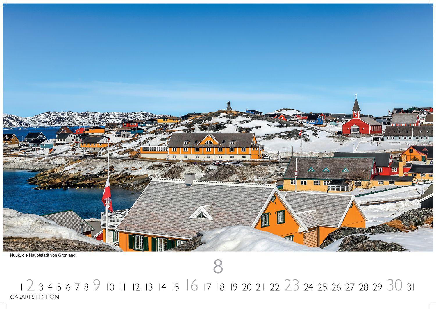 Beispielinhalt (Bild) Grönland Kalender 2026 - Wandkalender | Fotokalender Nordeuropa 24x35cm - . mit beeindruckenden Naturaufnahmen, Perfekt für Natur- und Reisebegeisterte