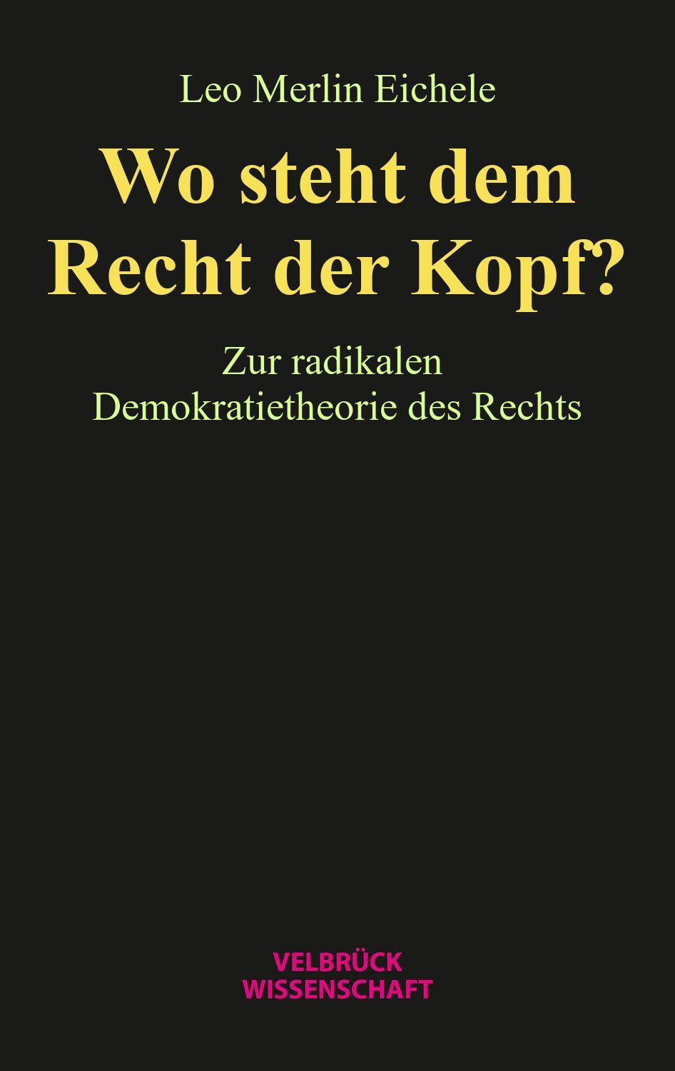 Vorderes Coverbild Wo steht dem Recht der Kopf?