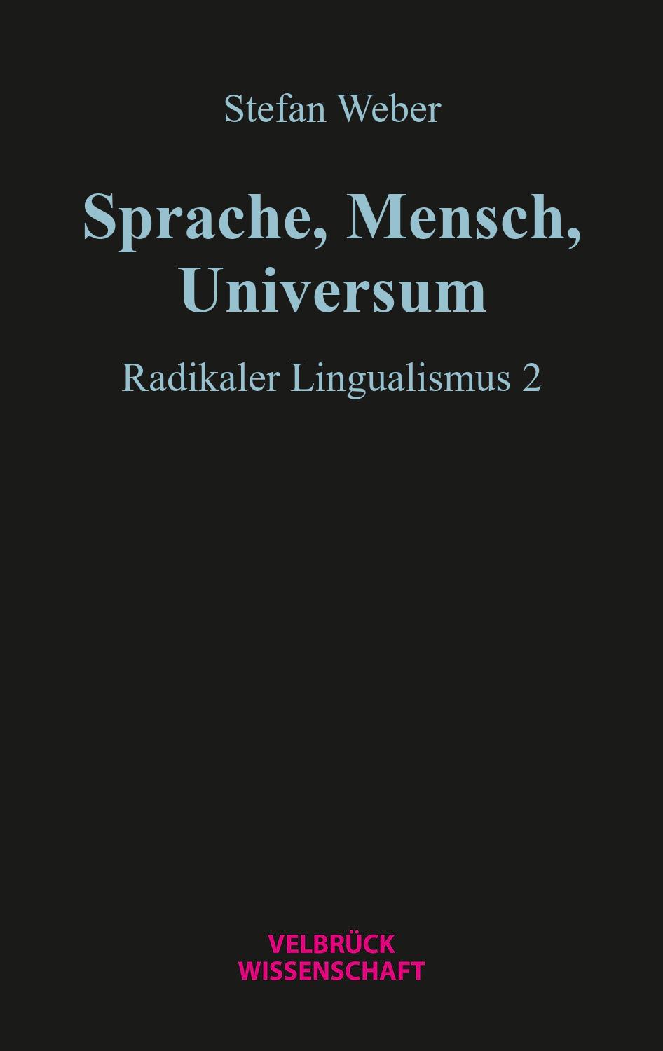 Vorderes Coverbild Sprache, Mensch, Universum