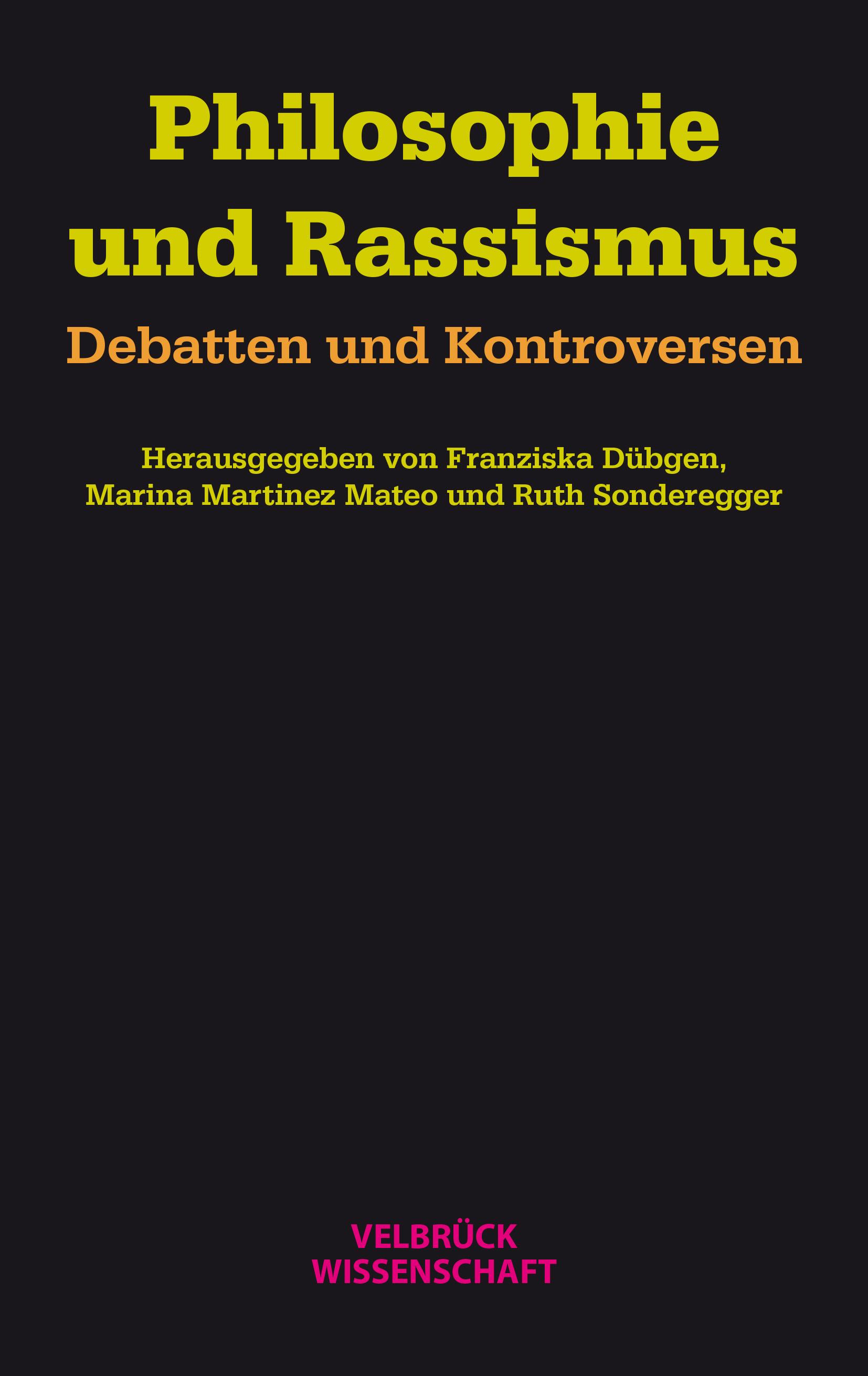 Vorderes Coverbild Philosophie und Rassismus
