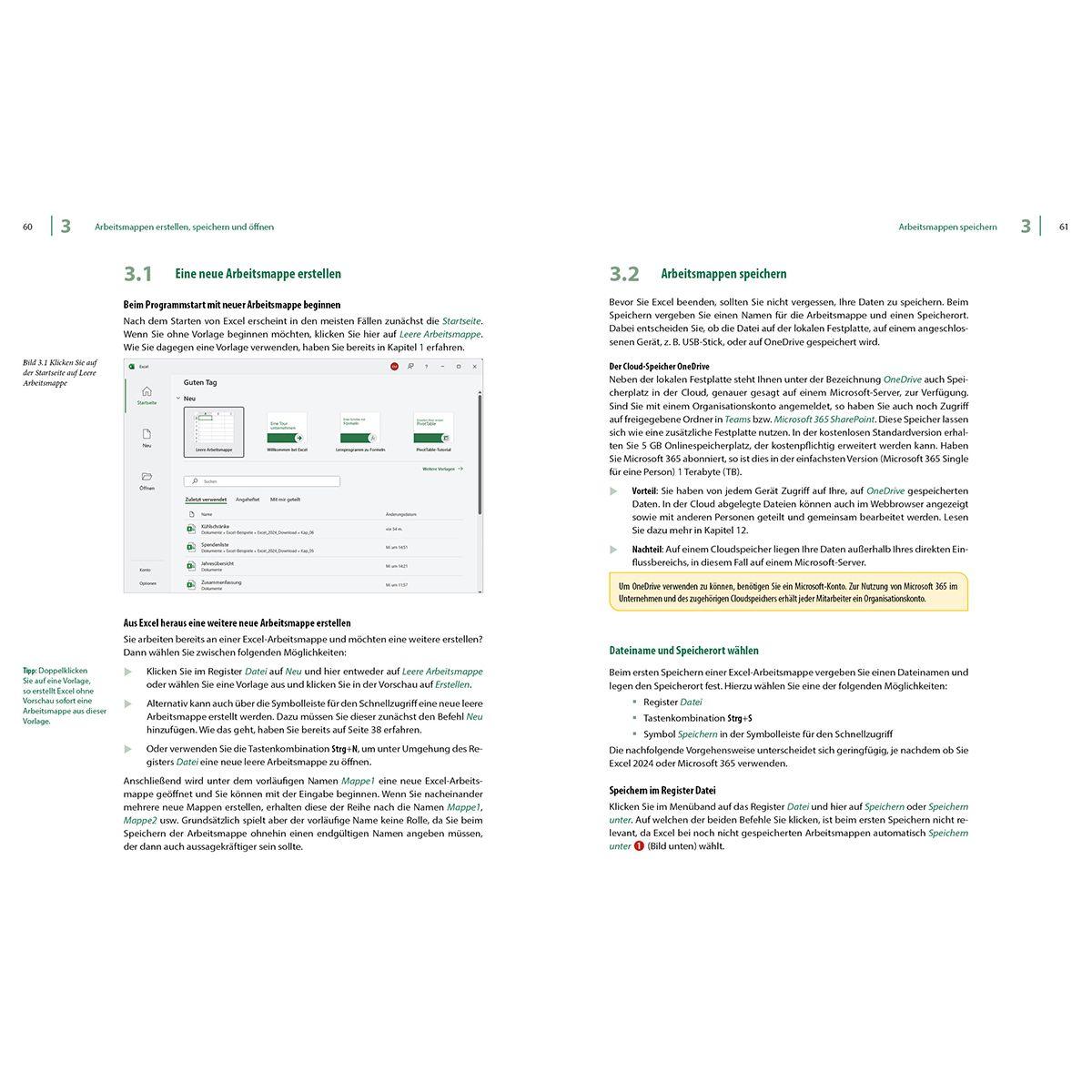 Beispielinhalt (Bild) Excel 2024 - Stufe 1: Grundlagen