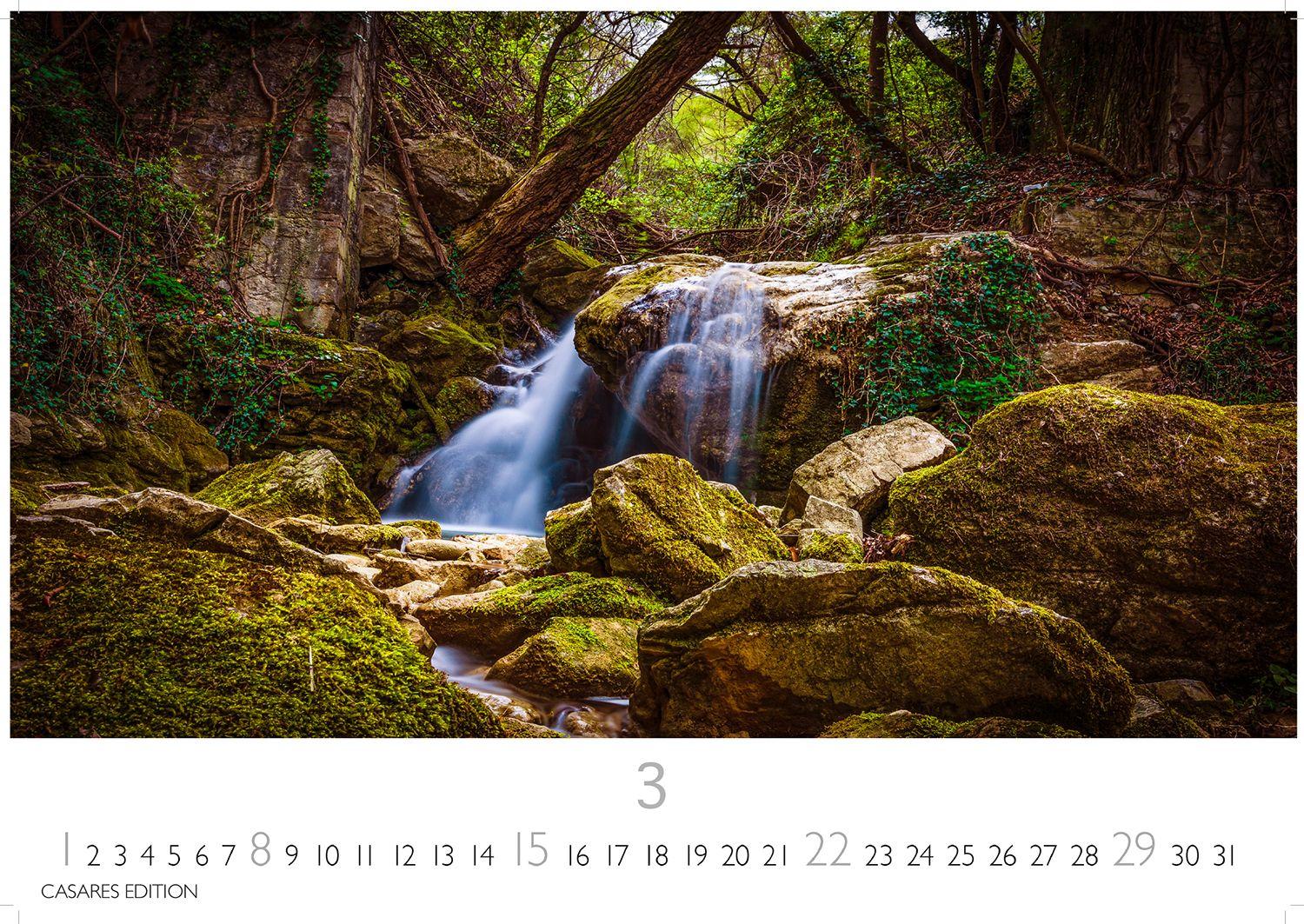 Beispielinhalt (Bild) Wald & Natur Kalender 2026 - Wandkalender | Fotokalender Naturkalender 24x 35cm - Natürliche Schönheit & Ruhe für jeden Monat .