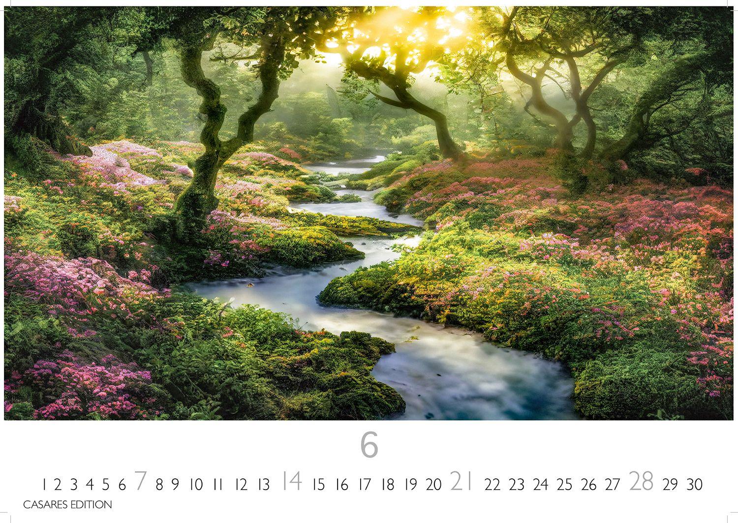 Beispielinhalt (Bild) Wald & Natur Kalender 2026 - Wandkalender | Fotokalender Naturkalender 24x 35cm - Natürliche Schönheit & Ruhe für jeden Monat .