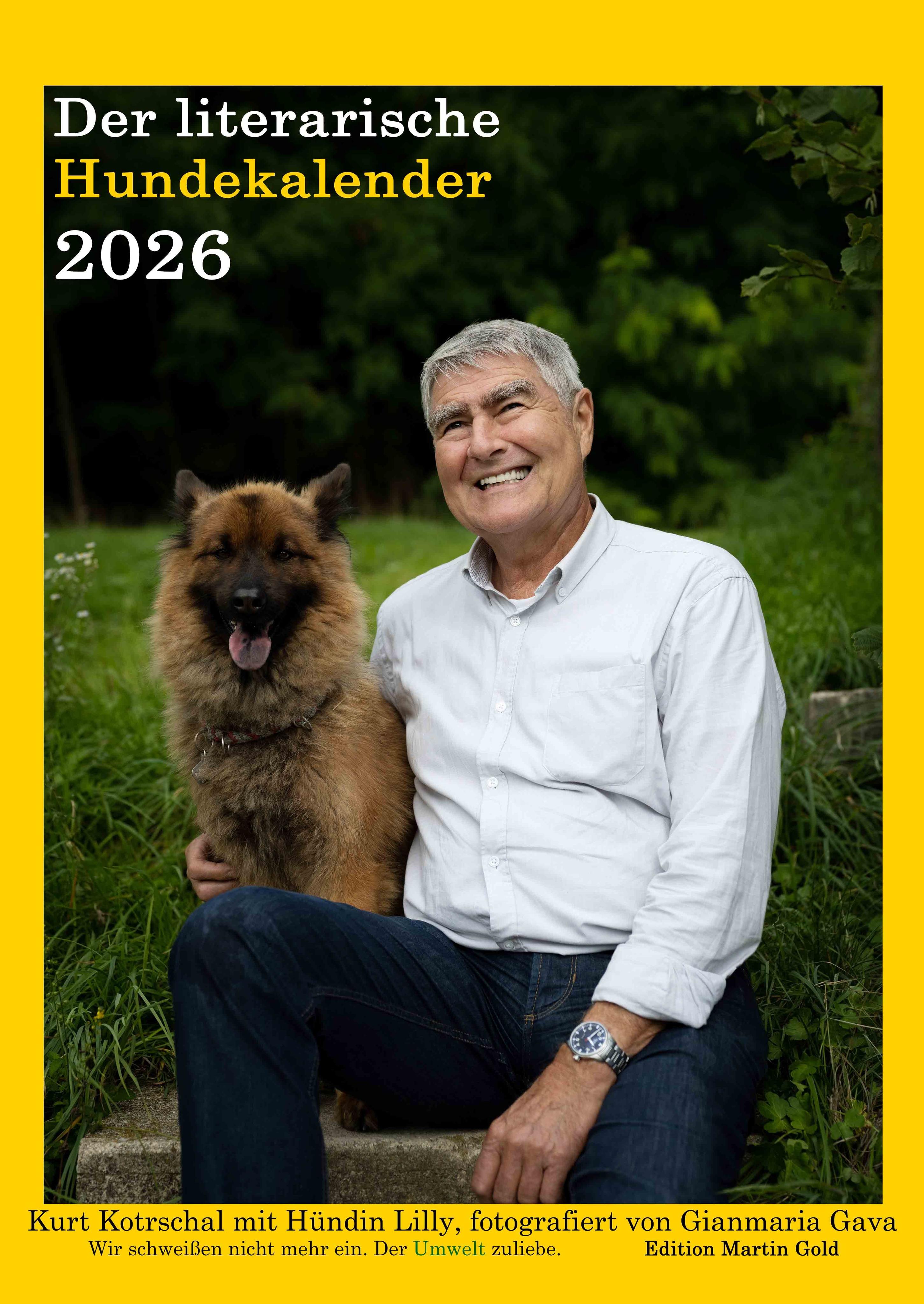Vorderes Coverbild Der literarische Hundekalender 2026