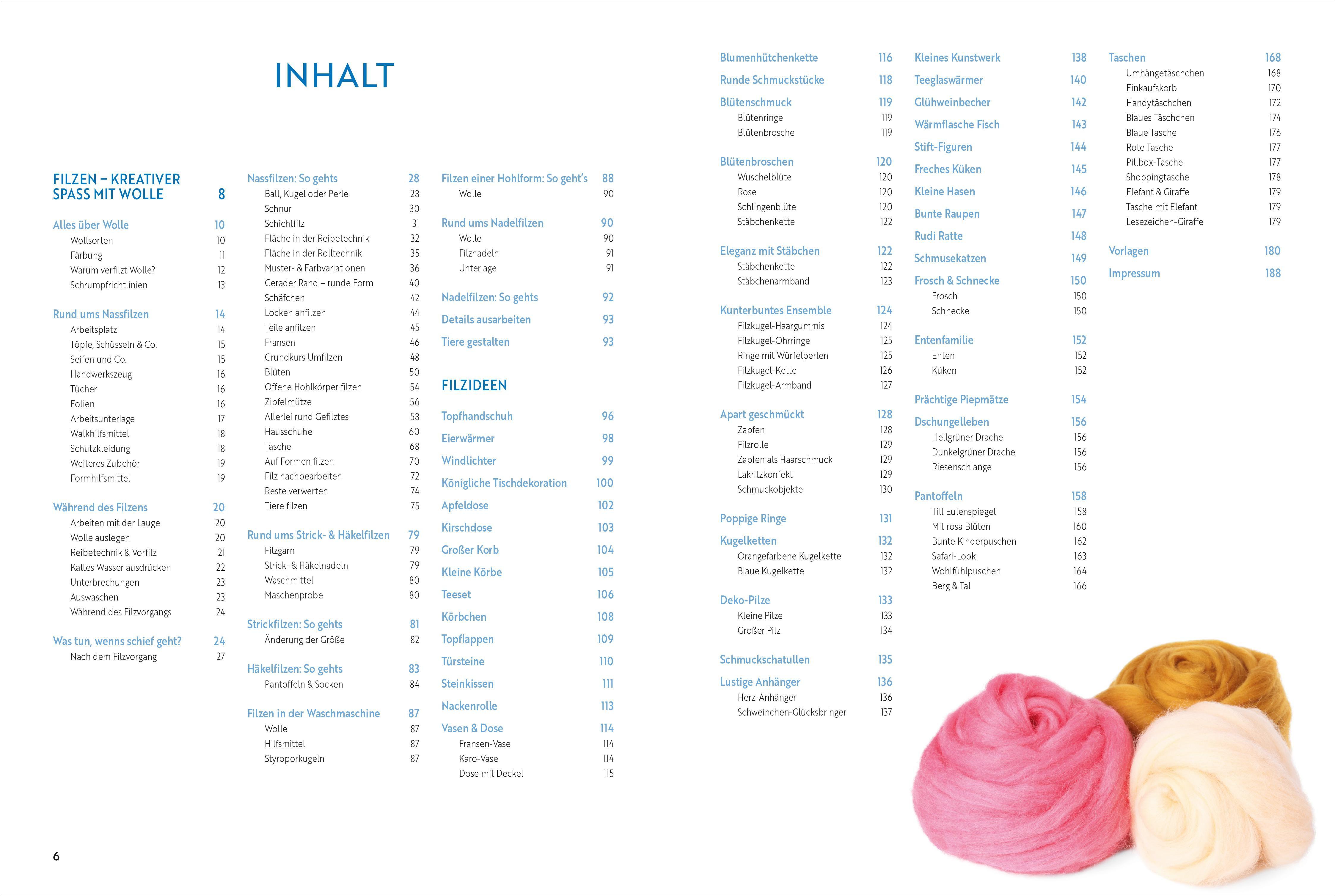 Beispielinhalt (Bild) Das große Buch vom Filzen