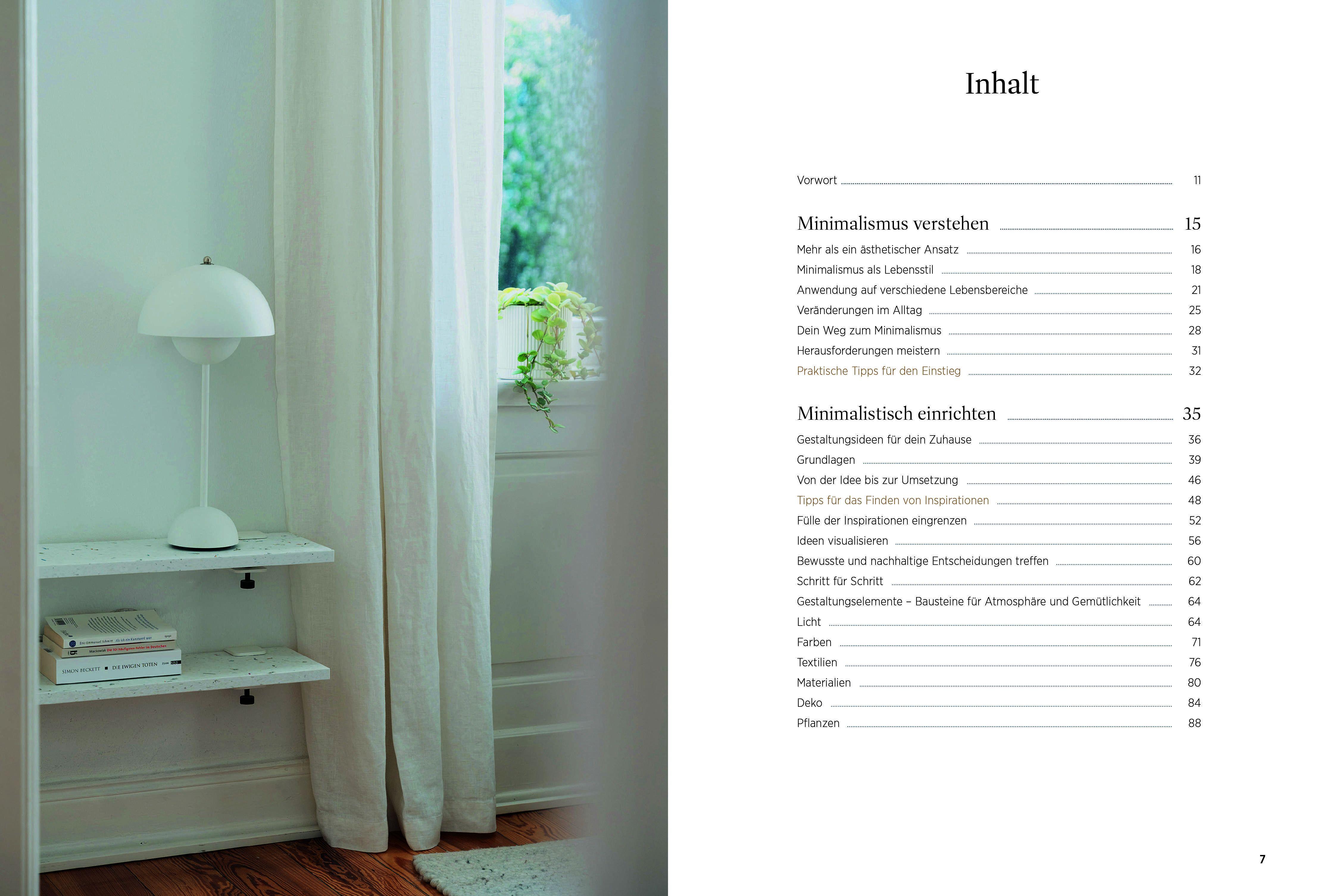 Beispielinhalt (Bild) Minimalistisch wohnen