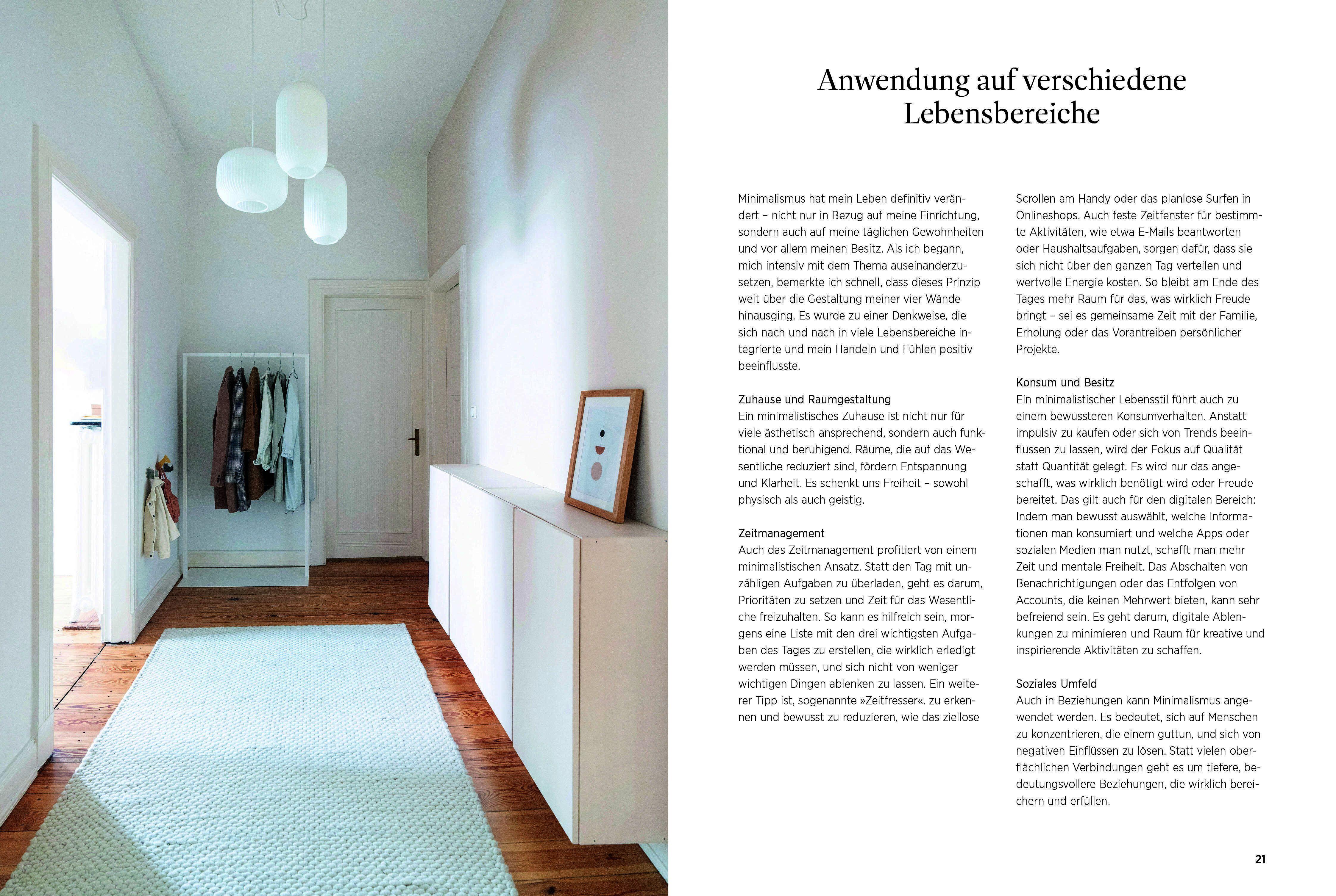 Beispielinhalt (Bild) Minimalistisch wohnen