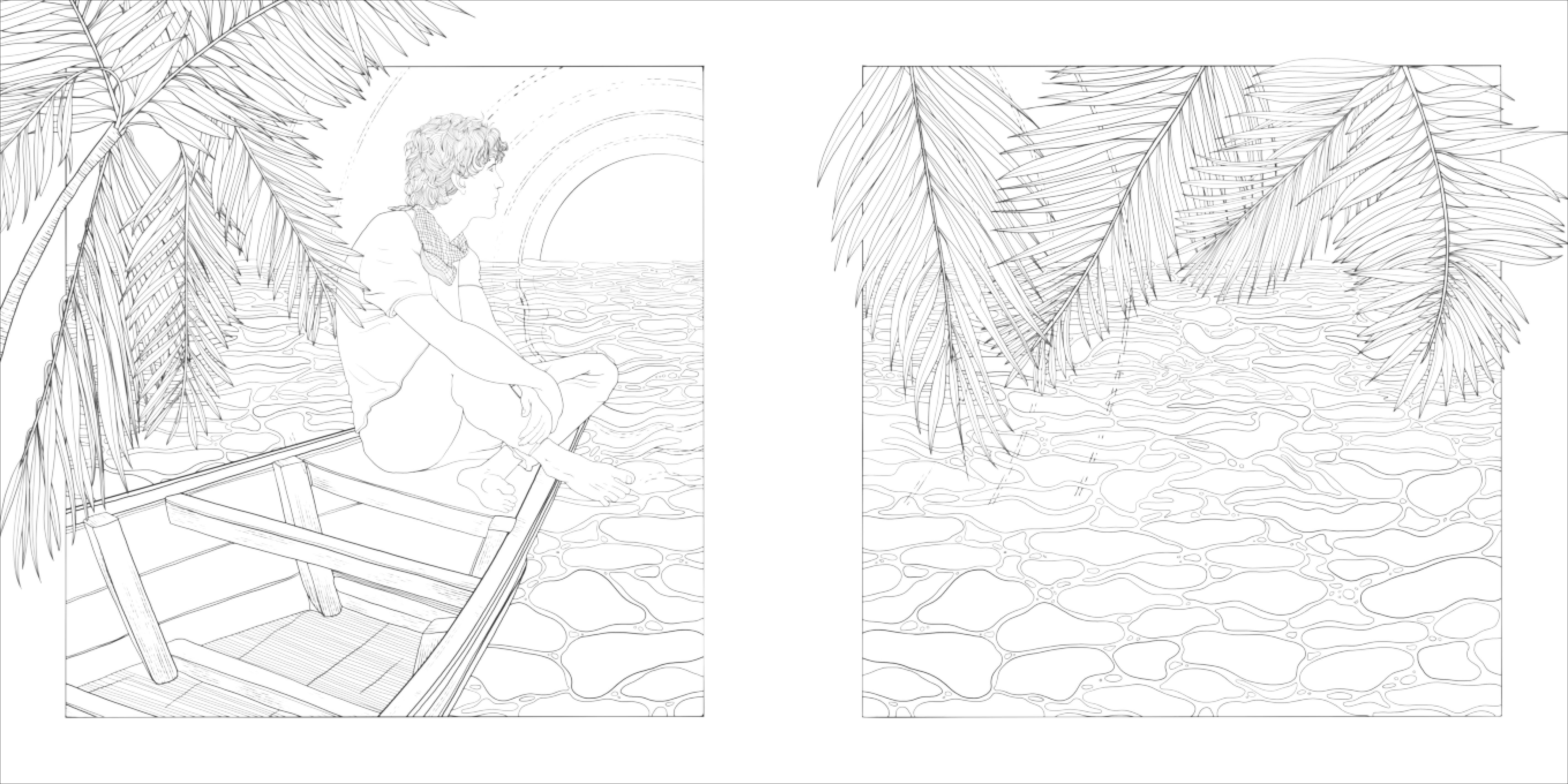 Beispielinhalt (Bild) Mindful Moments. Ein atmosphärisches Ausmalbuch für Erwachsene