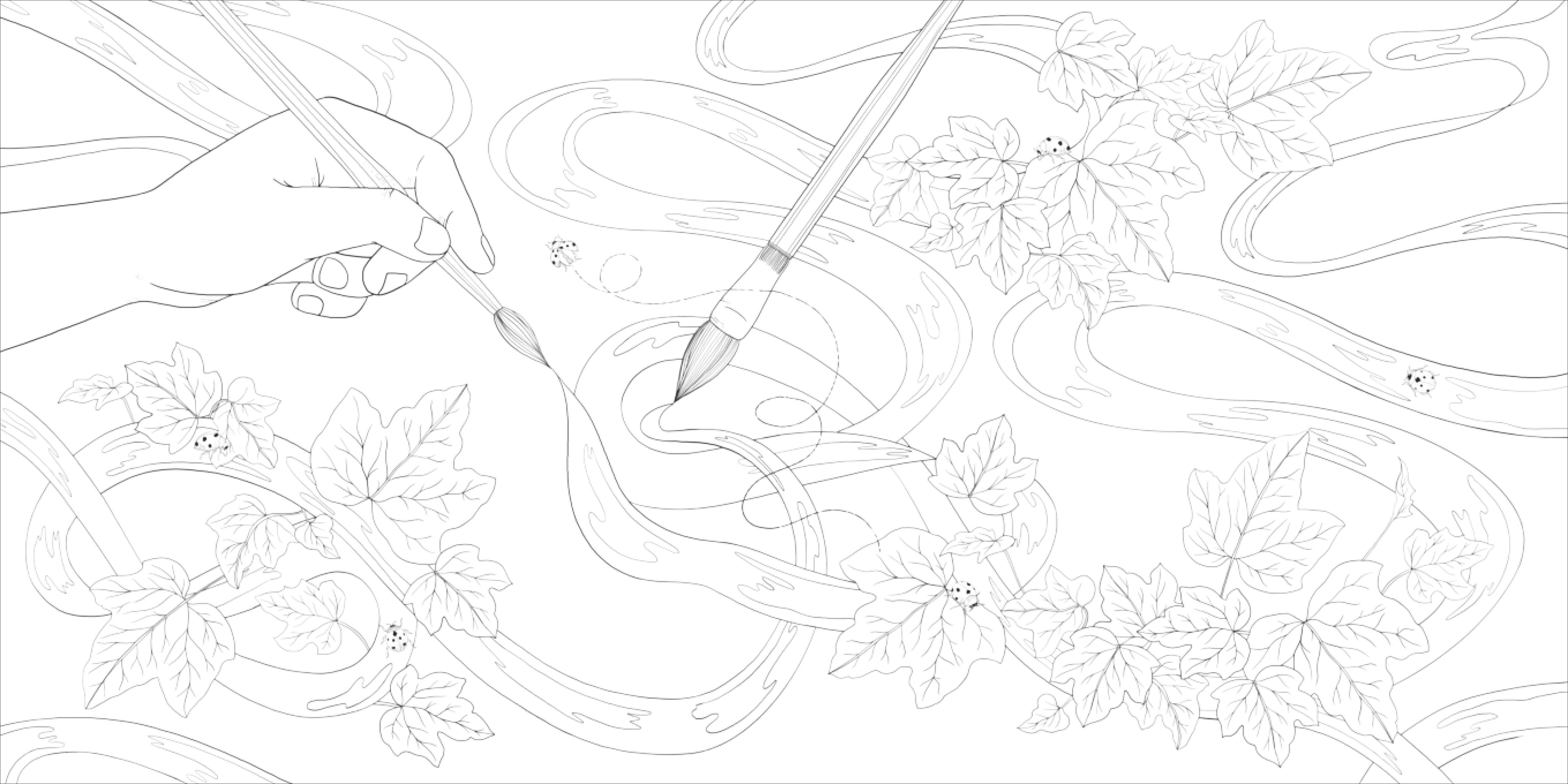 Beispielinhalt (Bild) Mindful Moments. Ein atmosphärisches Ausmalbuch für Erwachsene