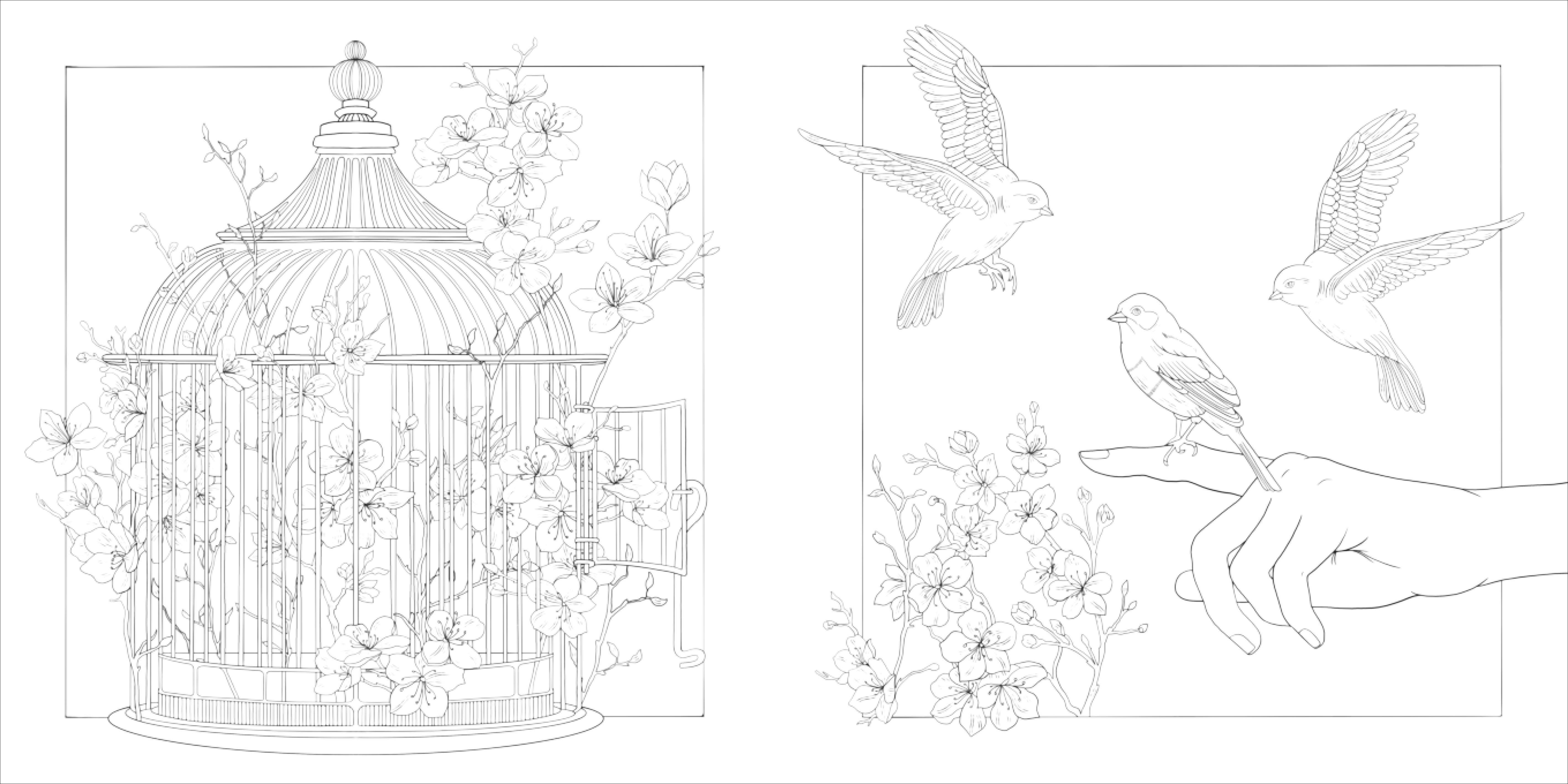 Beispielinhalt (Bild) Mindful Moments. Ein atmosphärisches Ausmalbuch für Erwachsene