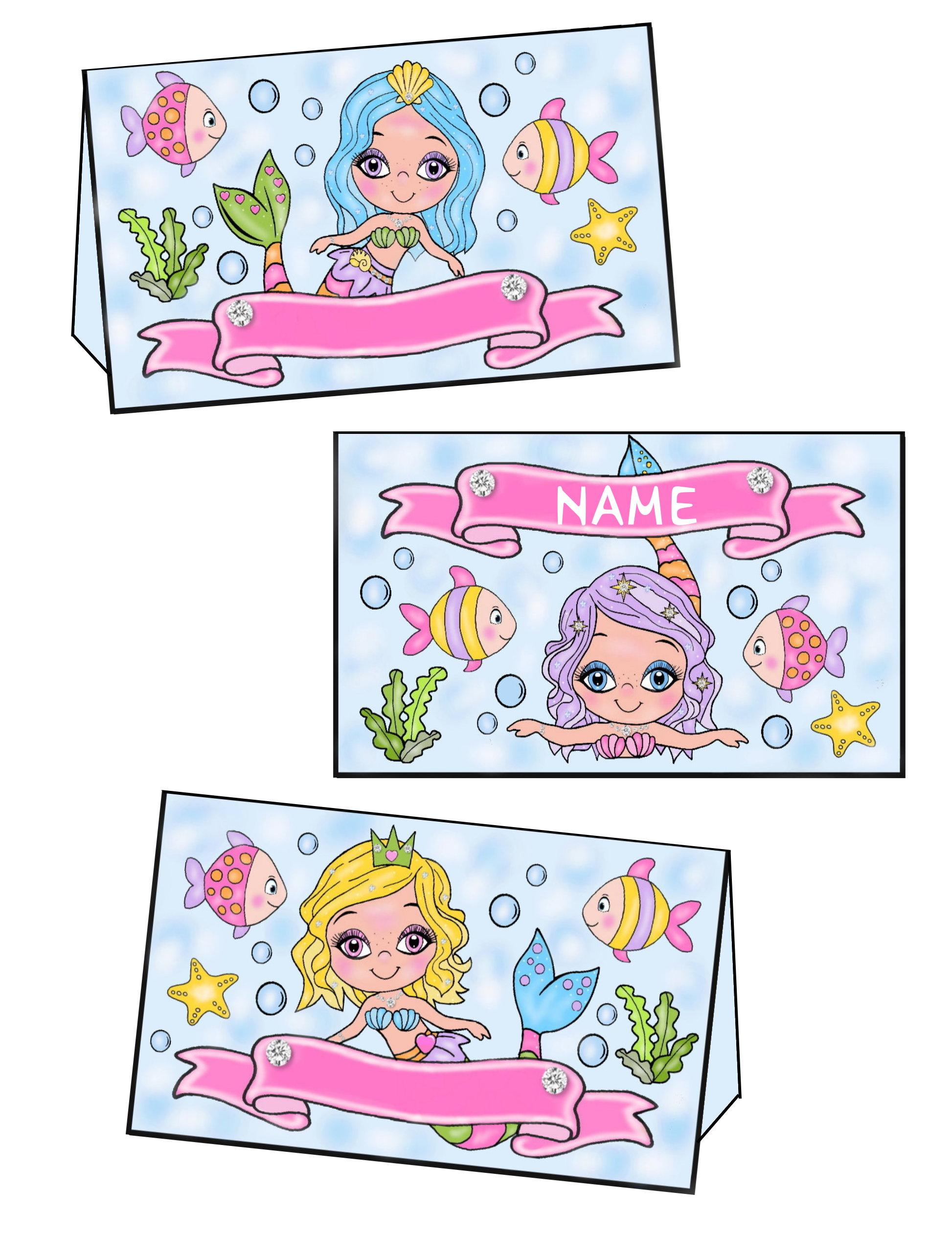 Beispielinhalt (Bild) Das Ausschneide-Bastelbuch - Magische Meerjungfrauen