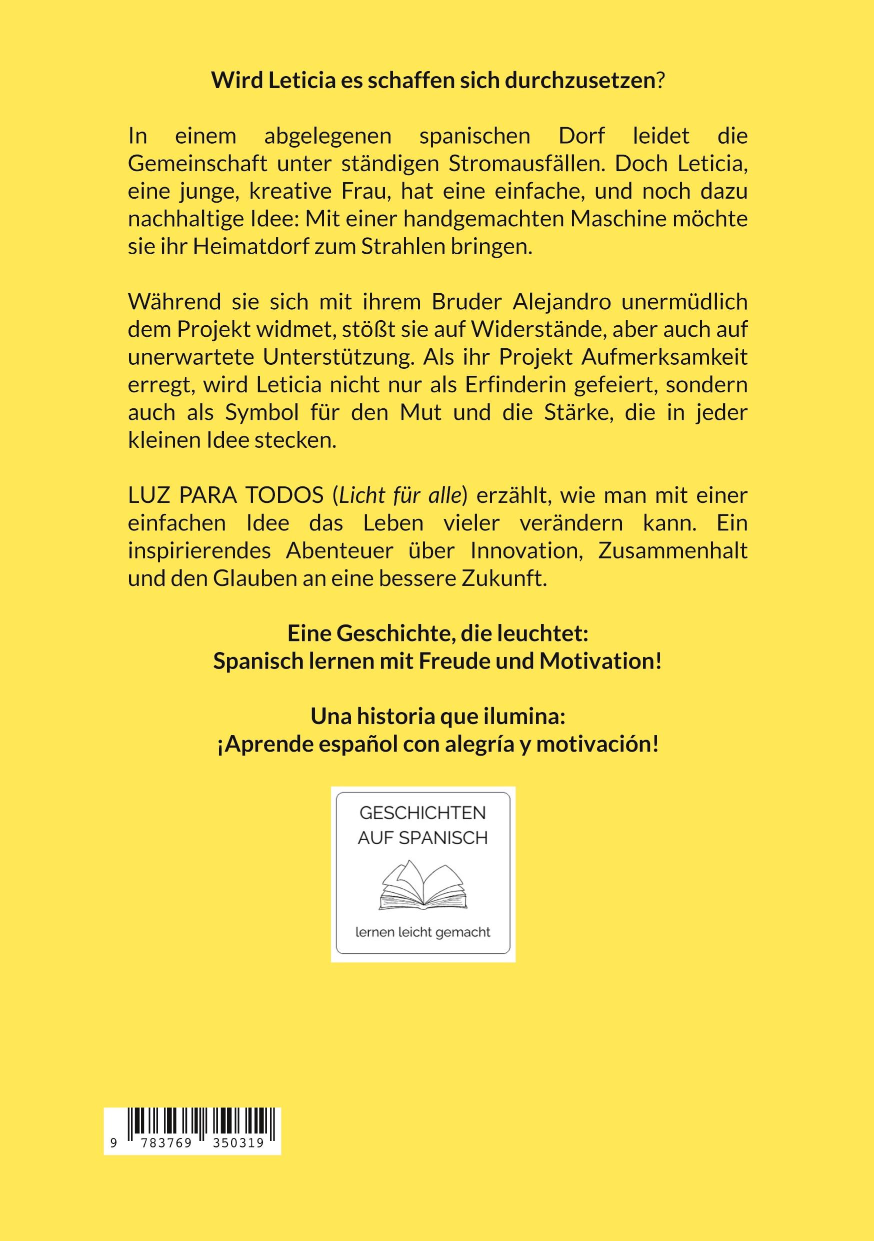 Rückseitencover LUZ PARA TODOS