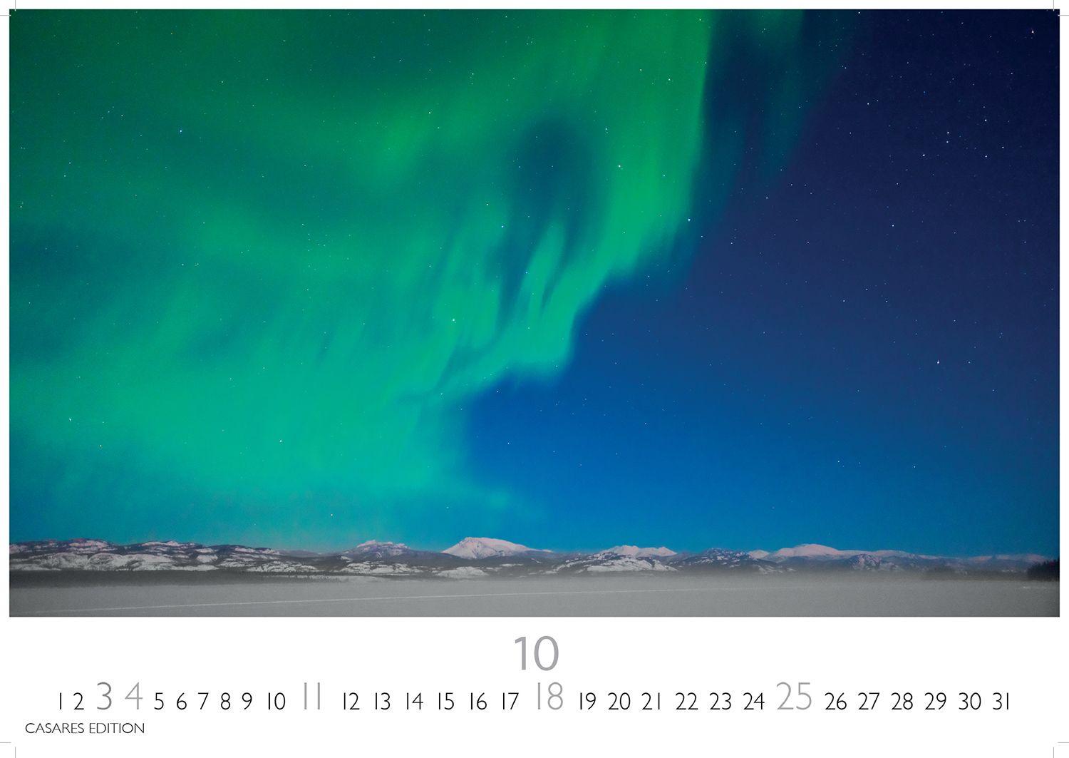 Beispielinhalt (Bild) Polarlicht Kalender 2026 - Wandkalender | Fotokalender Naturkalender 24x35cm - Erleben Sie die Magie der Aurora Borealis - Hochwertiger Polarlicht 2026 - für Naturenthusiasten