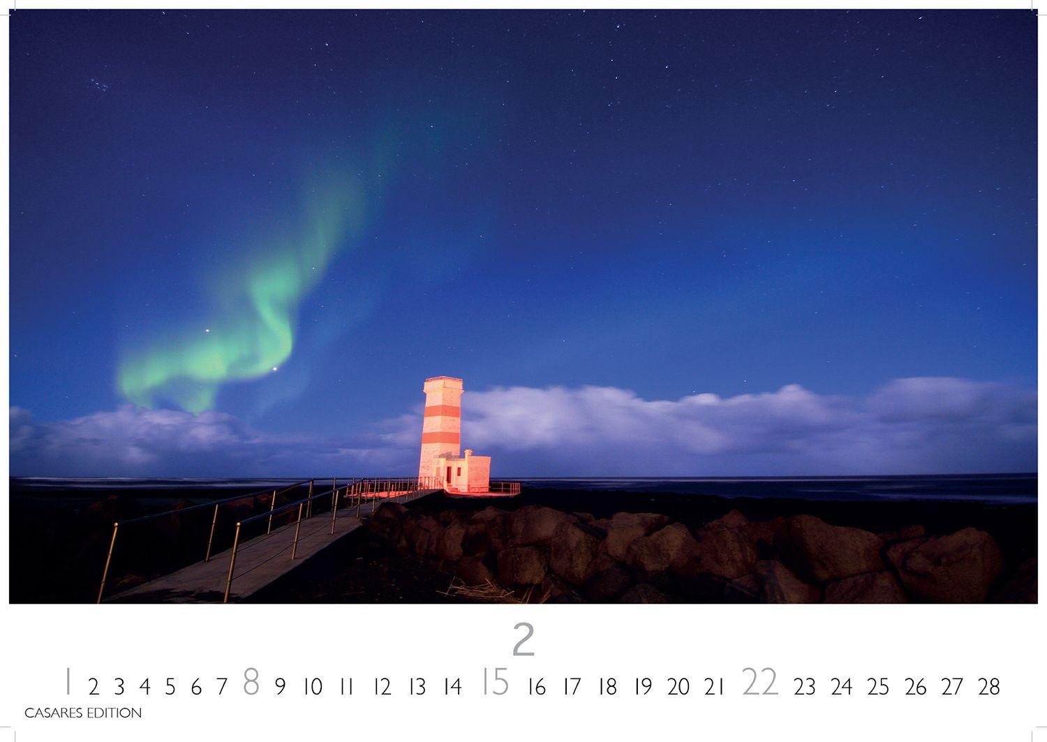 Beispielinhalt (Bild) Polarlicht Kalender 2026 - Wandkalender | Fotokalender Naturkalender 24x35cm - Erleben Sie die Magie der Aurora Borealis - Hochwertiger Polarlicht 2026 - für Naturenthusiasten