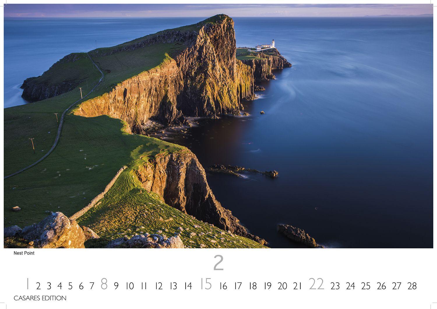 Beispielinhalt (Bild) Schottland Kalender 2026 - Wandkalender | Fotokalender England 24x35cm - Faszinierende Bilder von schottischen Highlands, Lochs, Küsten und Nationalparks