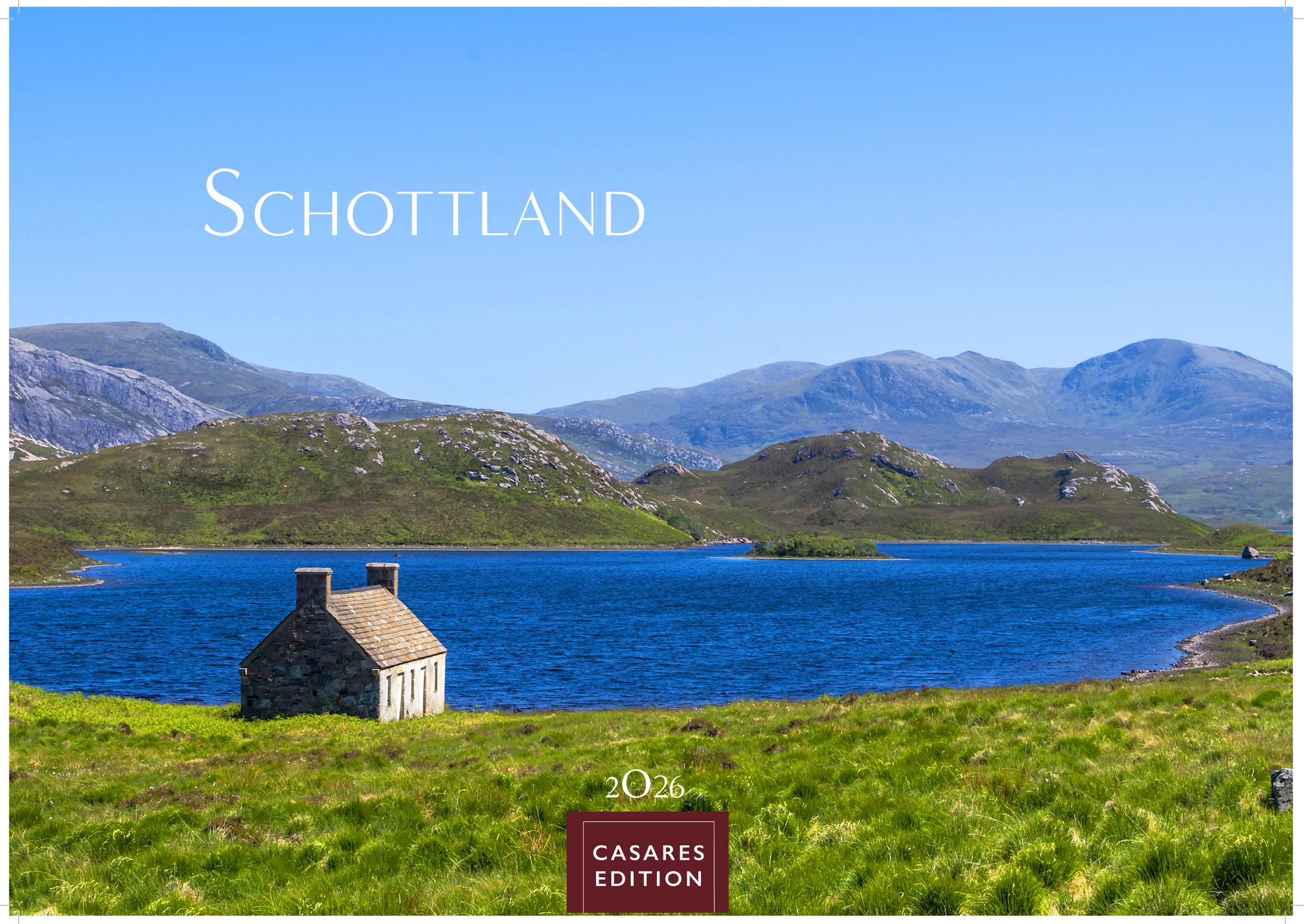 Vorderes Coverbild Schottland Kalender 2026 - Wandkalender | Fotokalender England 24x35cm - Faszinierende Bilder von schottischen Highlands, Lochs, Küsten und Nationalparks