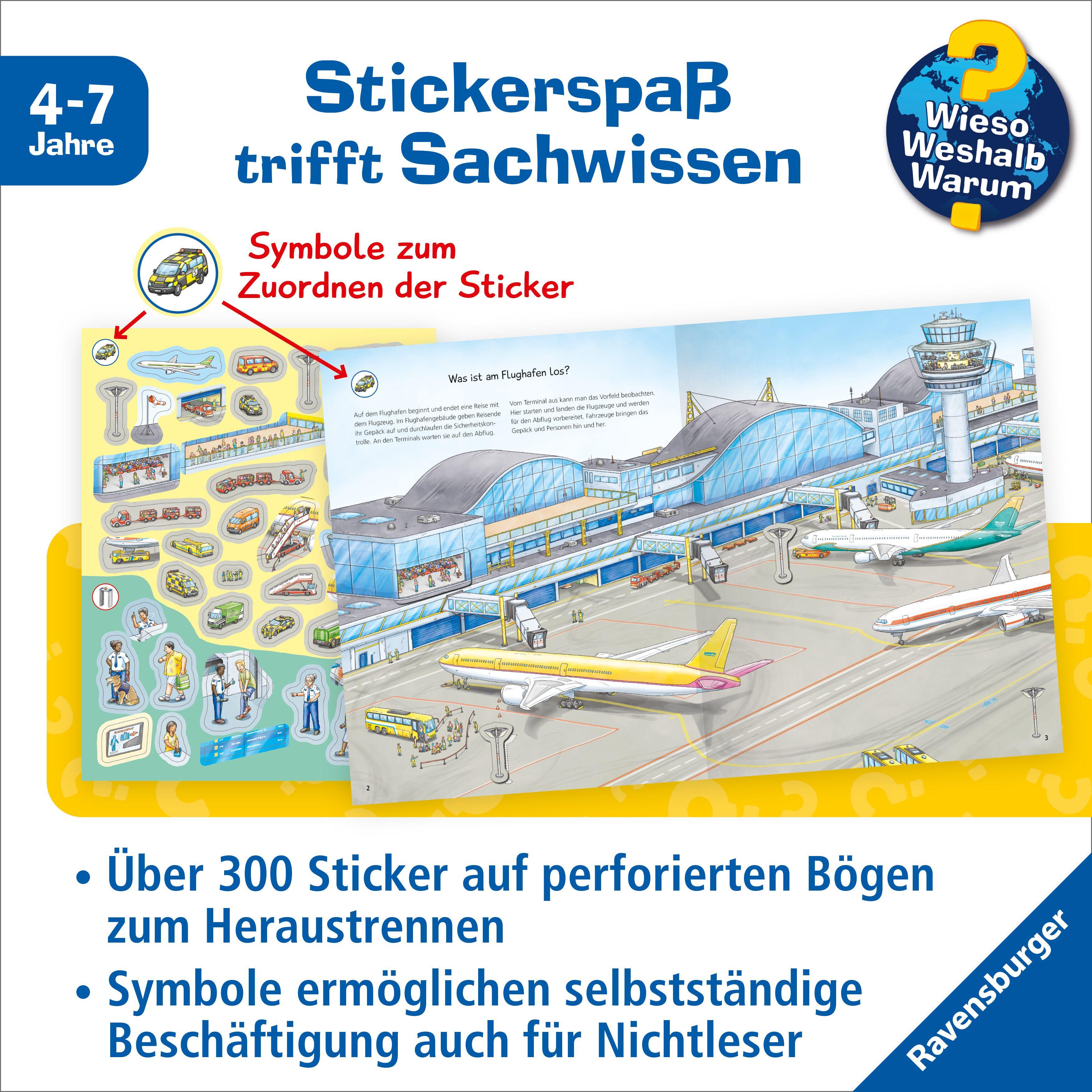 Beispielinhalt (Bild) Wieso? Weshalb? Warum? Stickerheft - Flugzeuge