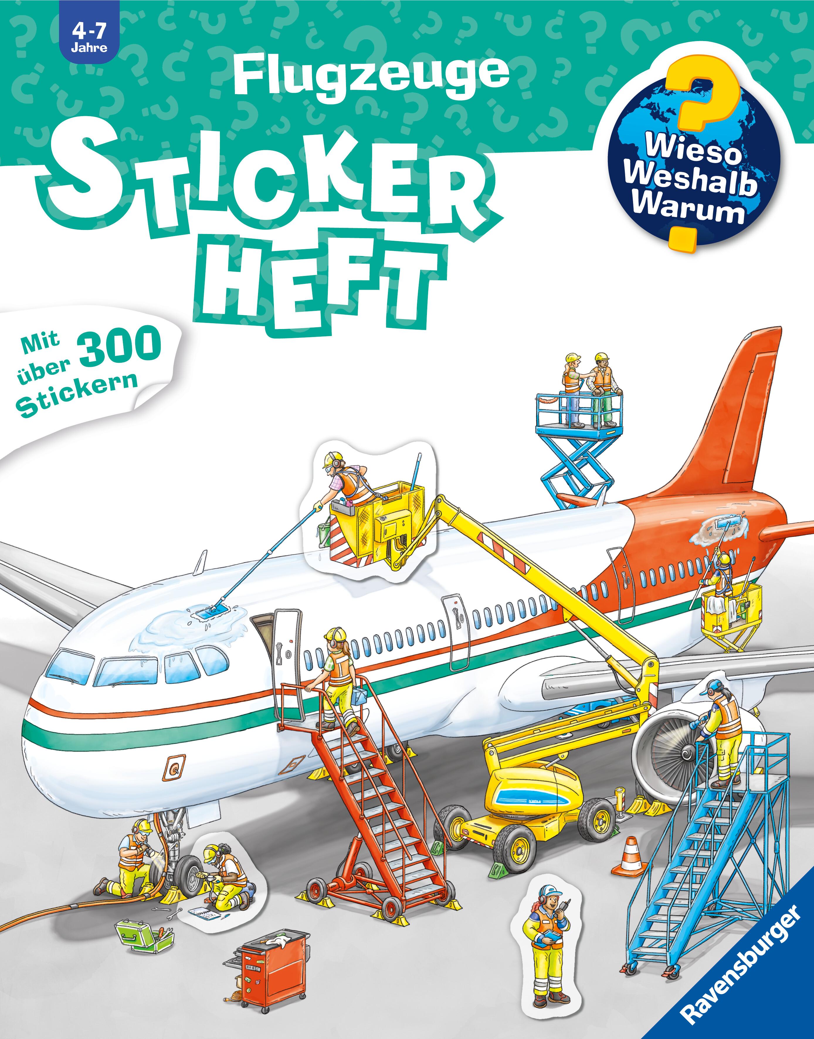 Vorderes Coverbild Wieso? Weshalb? Warum? Stickerheft - Flugzeuge